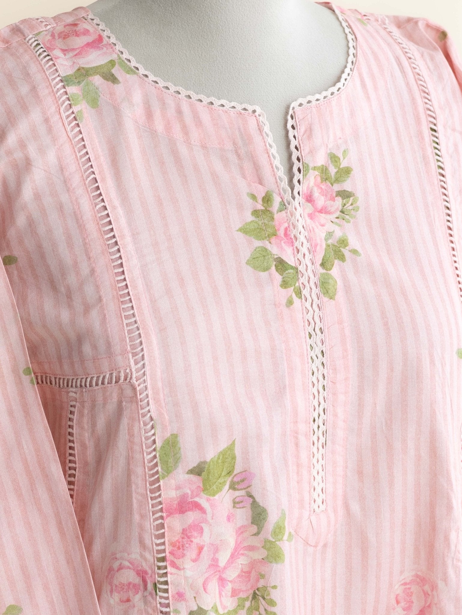 Gulnaar Cotton Printed A - Line Kurta - AINA
