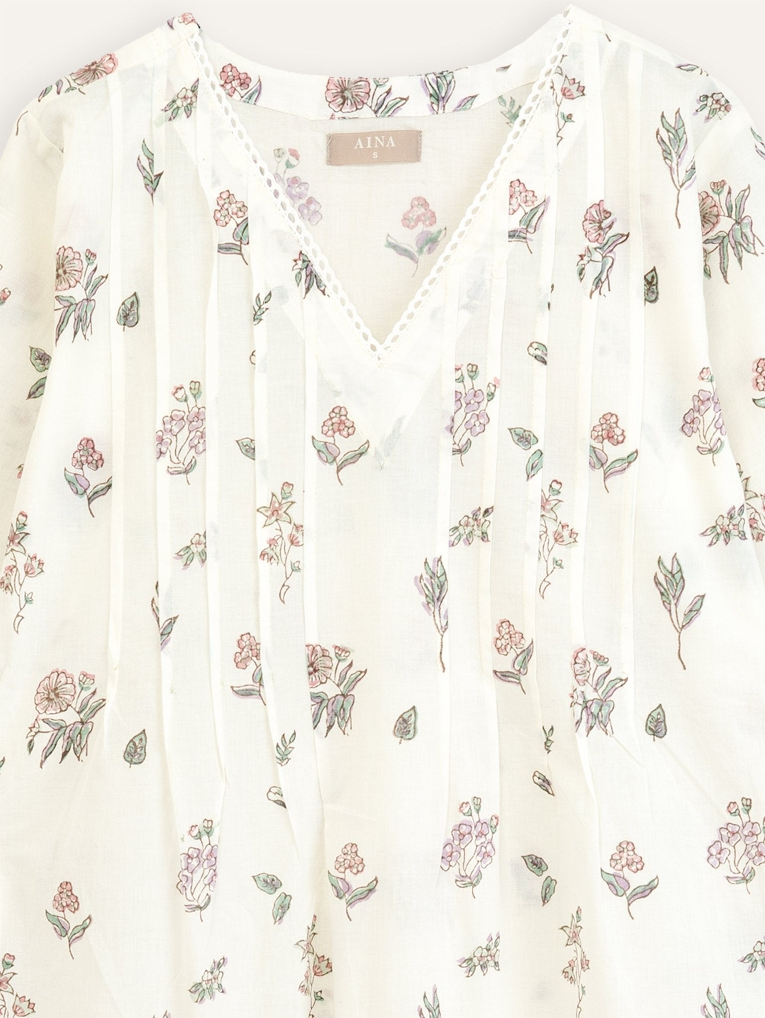 Hanika Cotton Block Printed A - Line Kurta - AINA