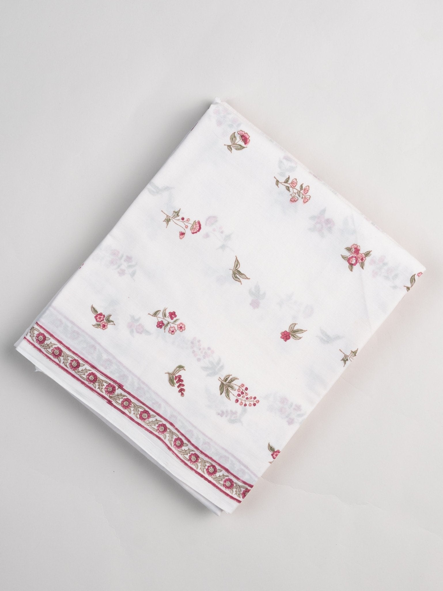 Harshitha Cotton Block Printed Unstitched Suit Set - 3 Piece - AINA