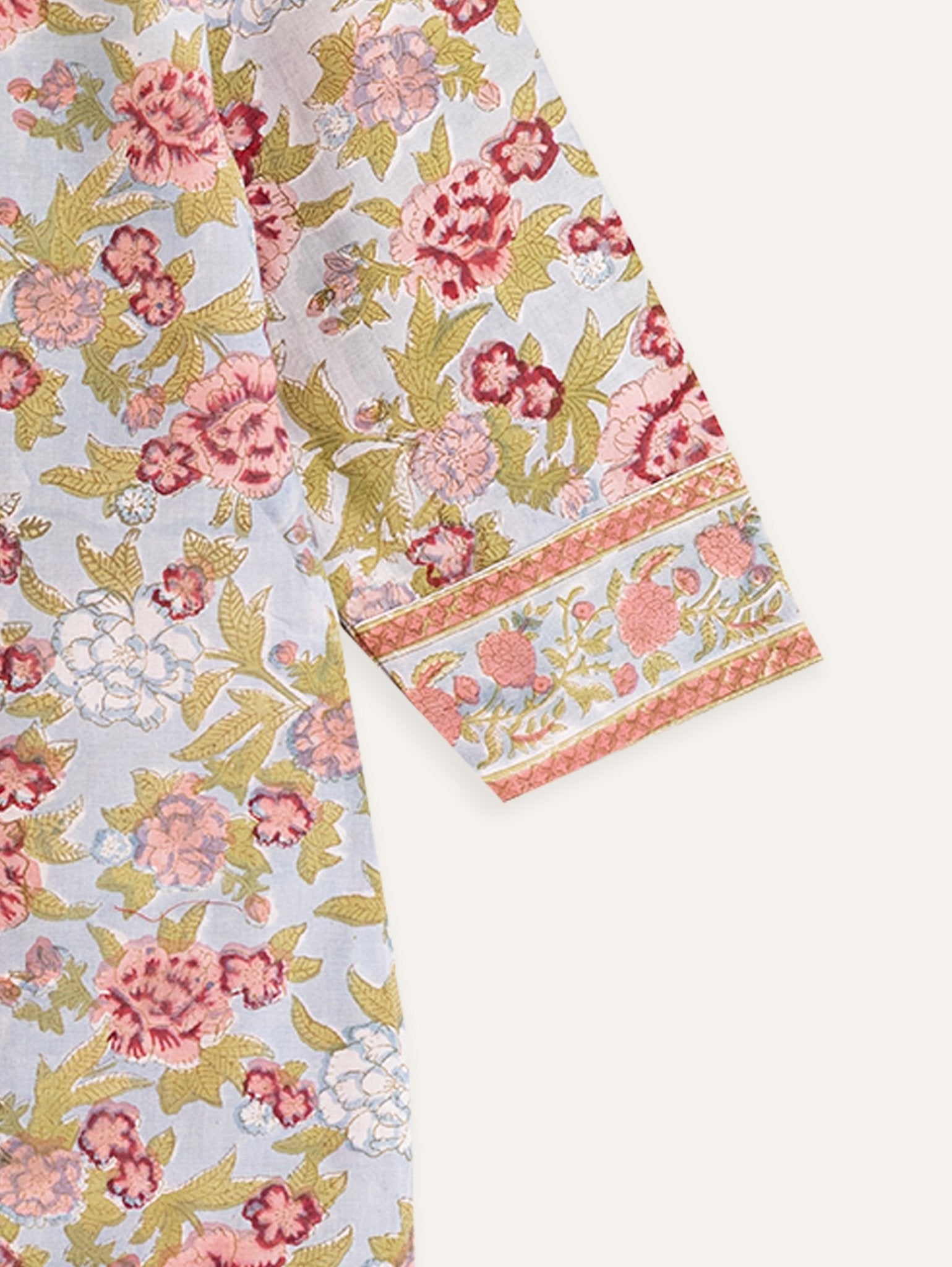 Harvi Cotton Block Printed A - Line Kurta - AINA