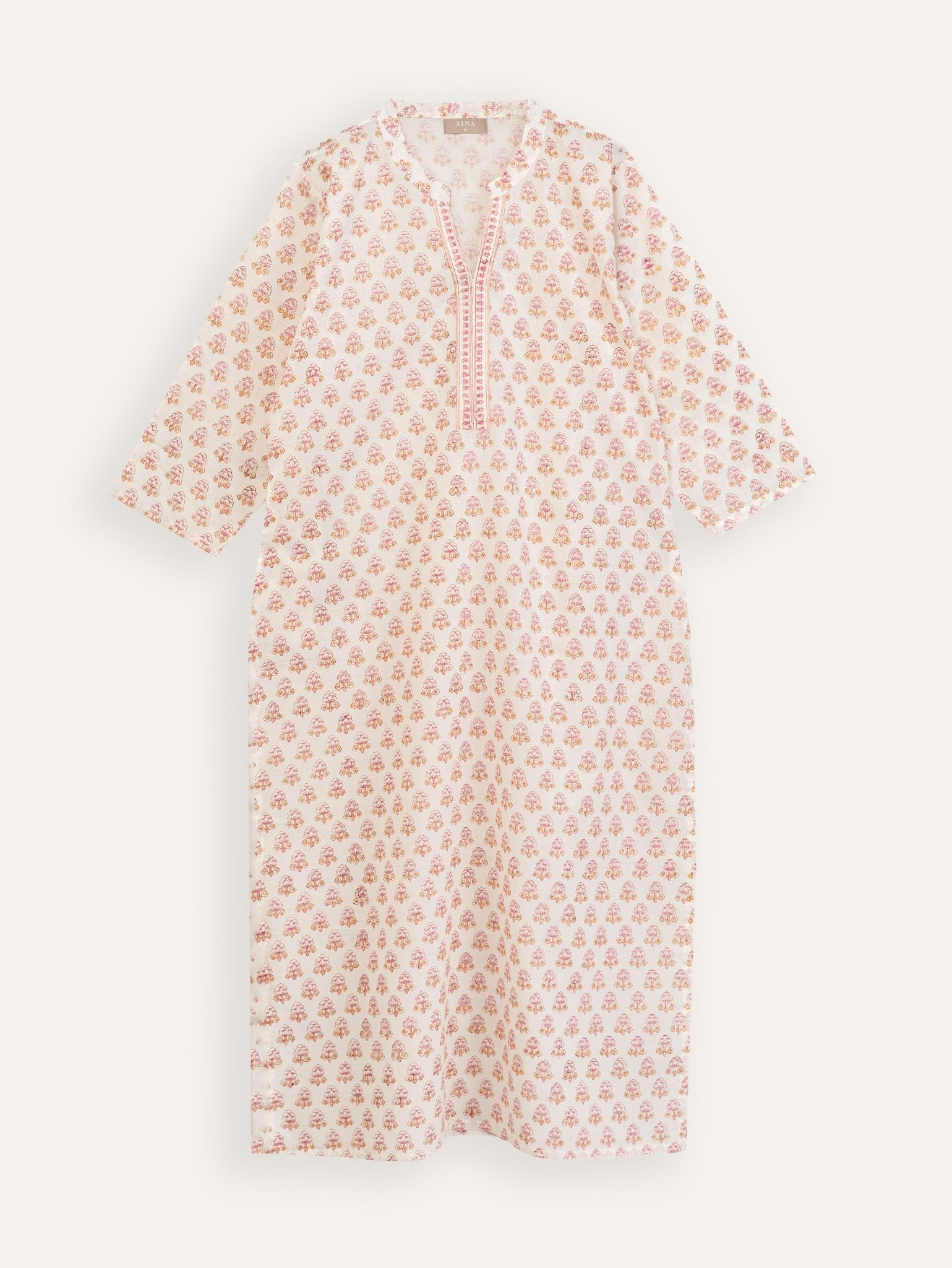 Harza Cotton Block Printed Straight Kurta - AINA