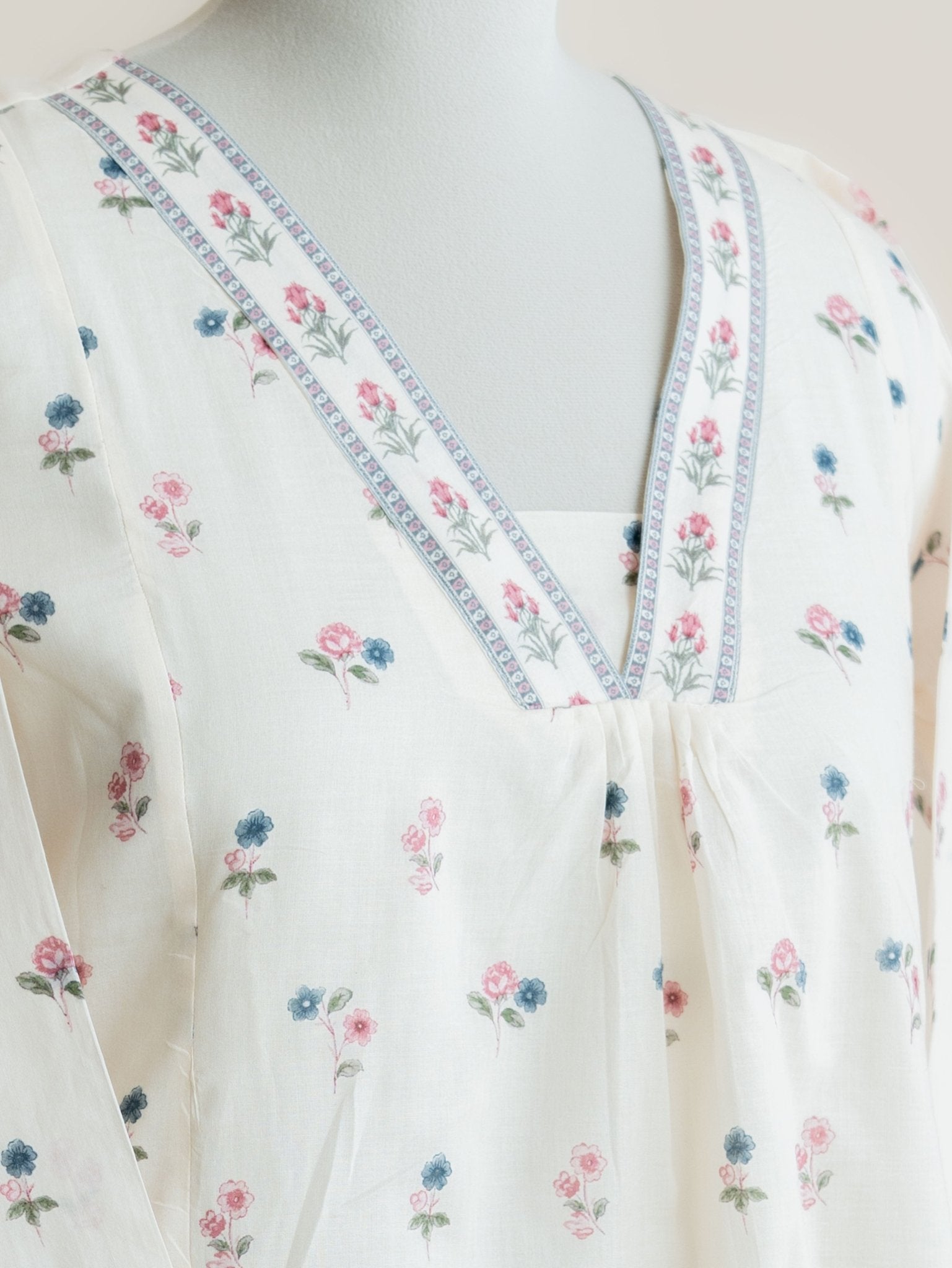 Hasrat Cotton Digital Print A - Line Kurta - AINA