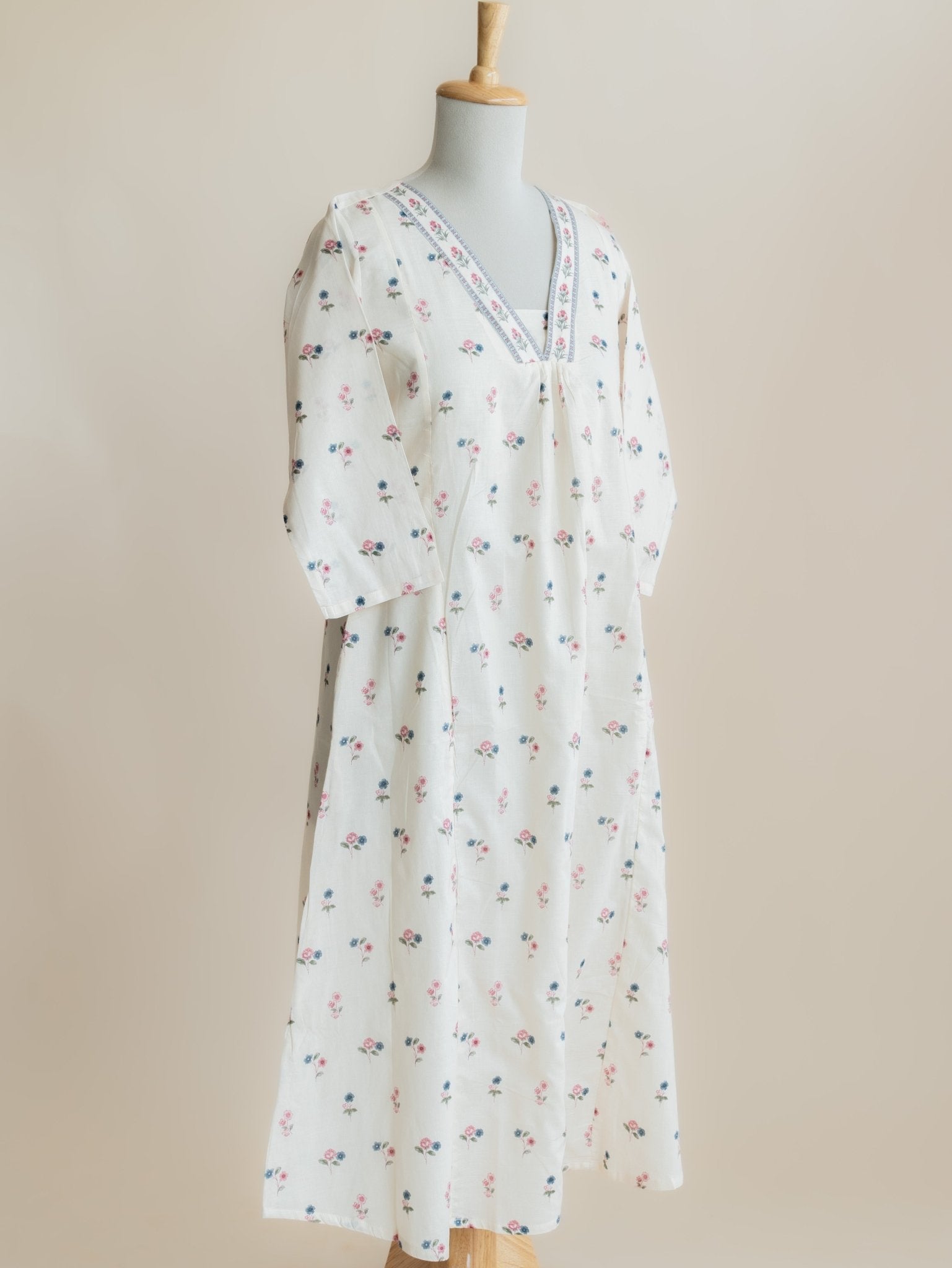 Hasrat Cotton Digital Print A - Line Kurta - AINA