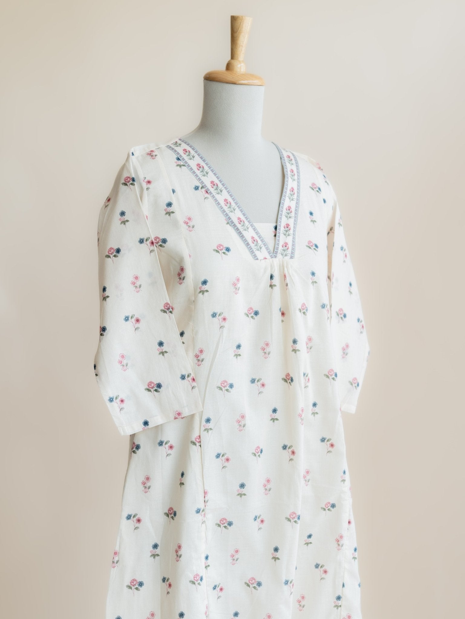 Hasrat Cotton Digital Print A - Line Kurta - AINA