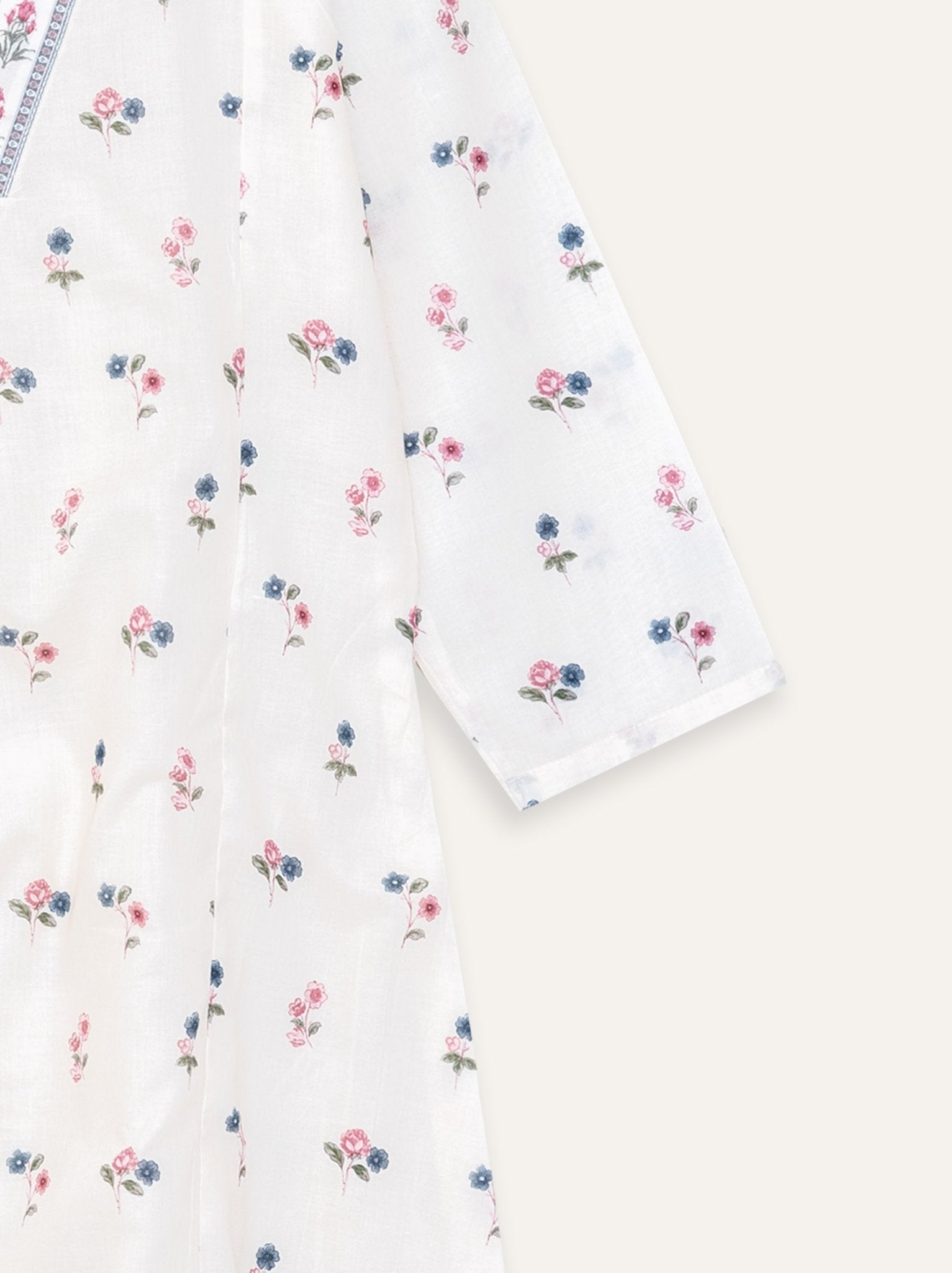 Hasrat Cotton Digital Print A - Line Kurta - AINA