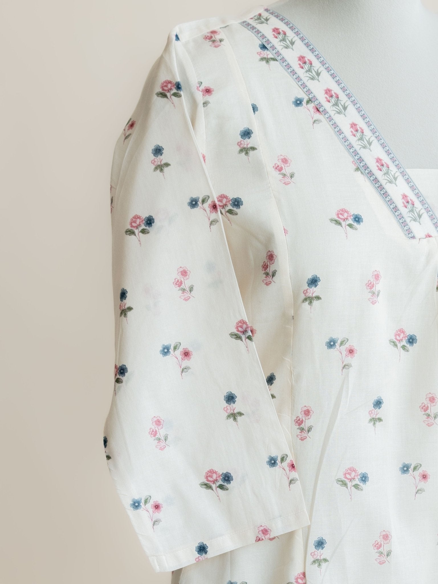 Hasrat Cotton Digital Print A - Line Kurta - AINA