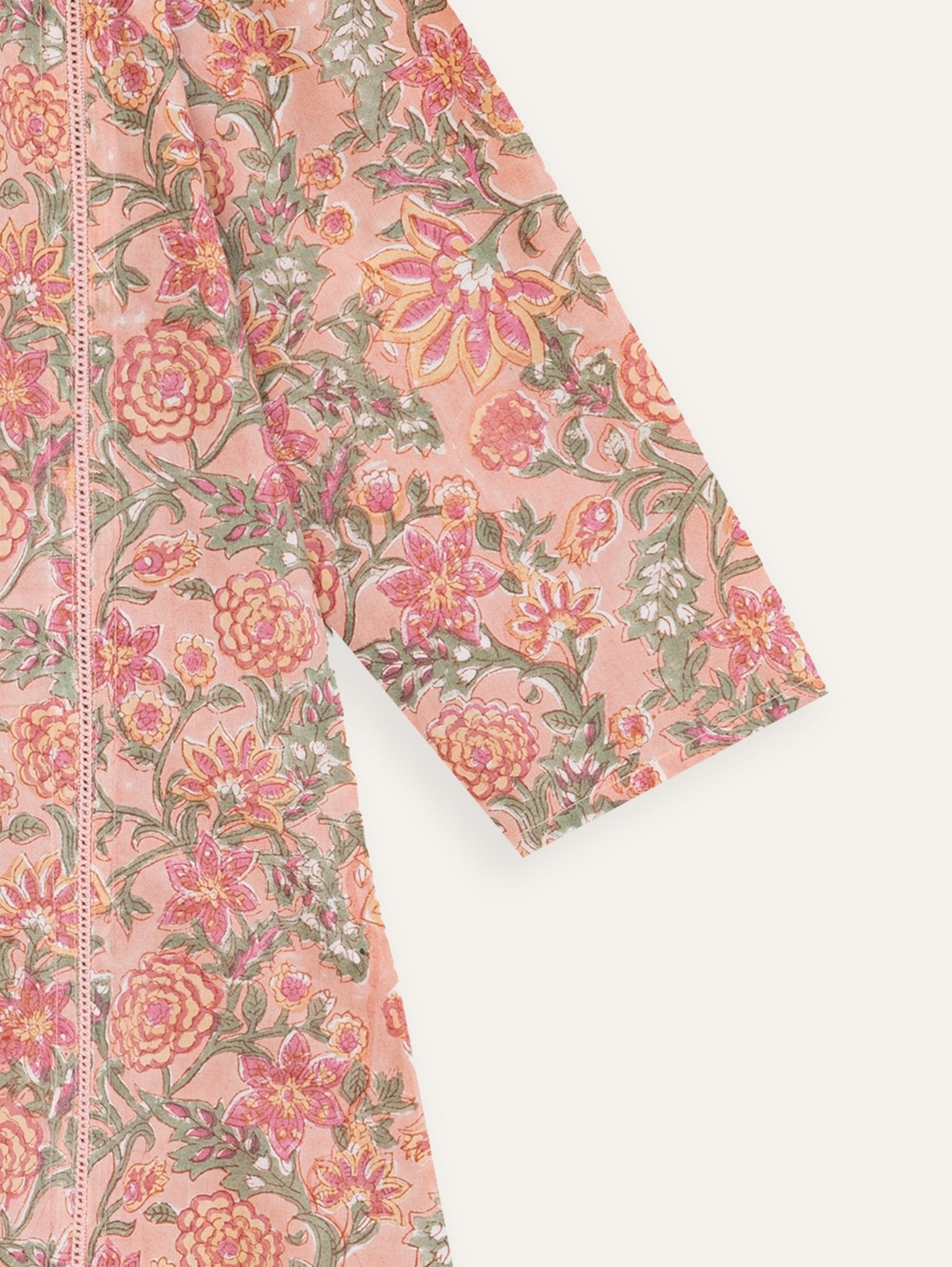 Humera Cotton Block Printed A - Line Kurta - AINA