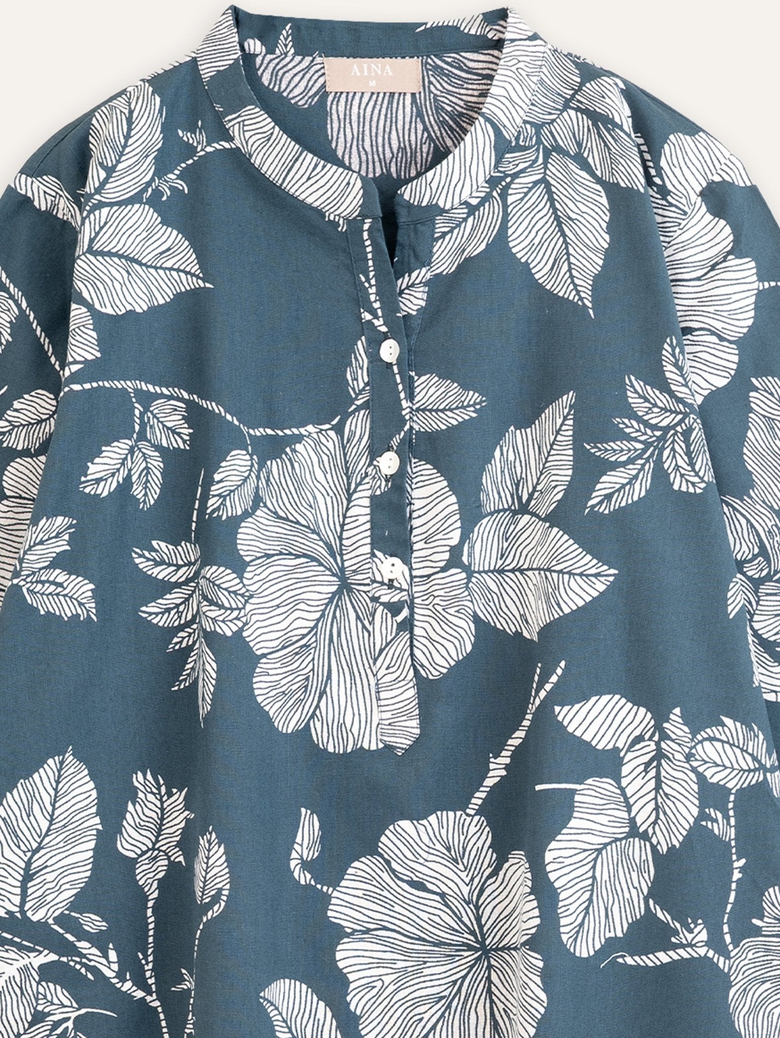 Iha Cotton Flax Printed Straight Kurta - AINA