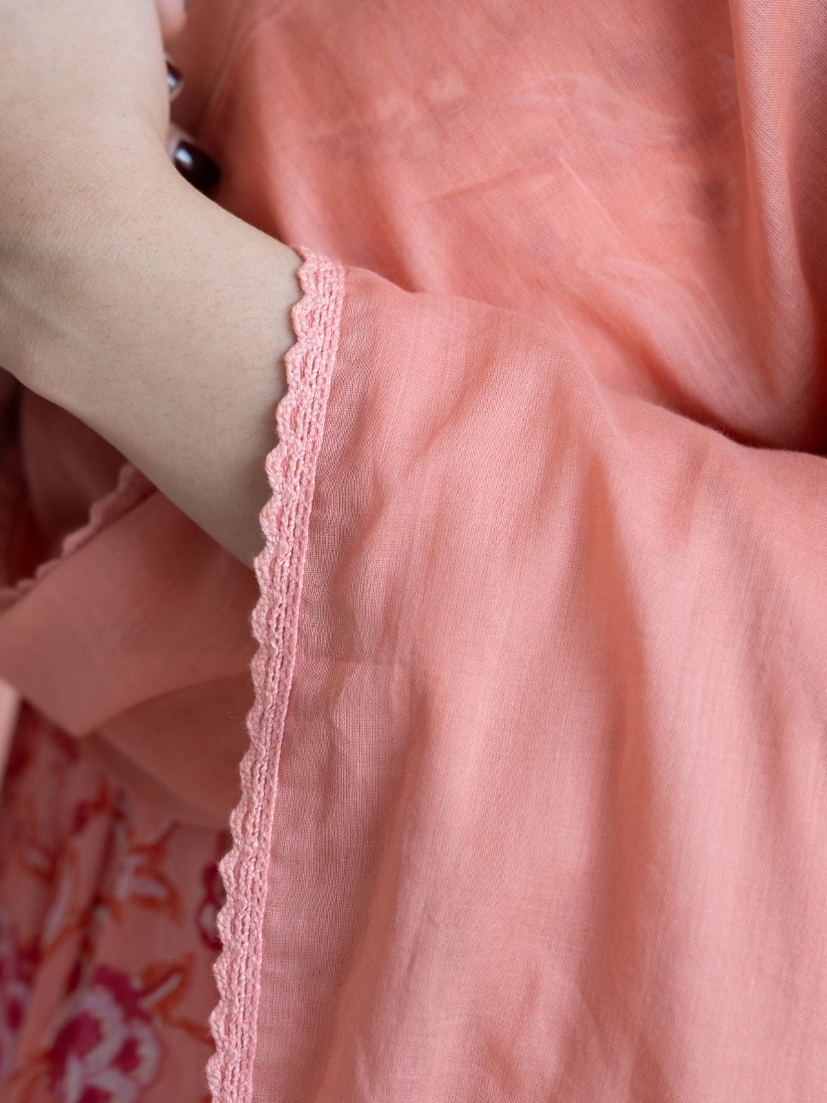 Inara Cotton Block Printed A - Line Suit Set - AINA