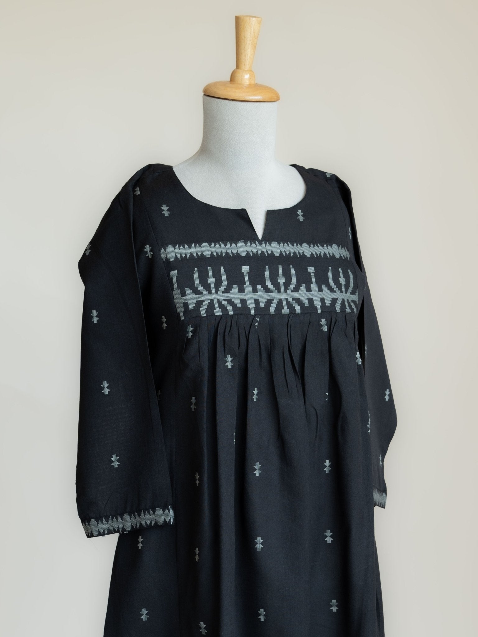 Inaya Cotton Jamdani A-Line Kurta - AINA