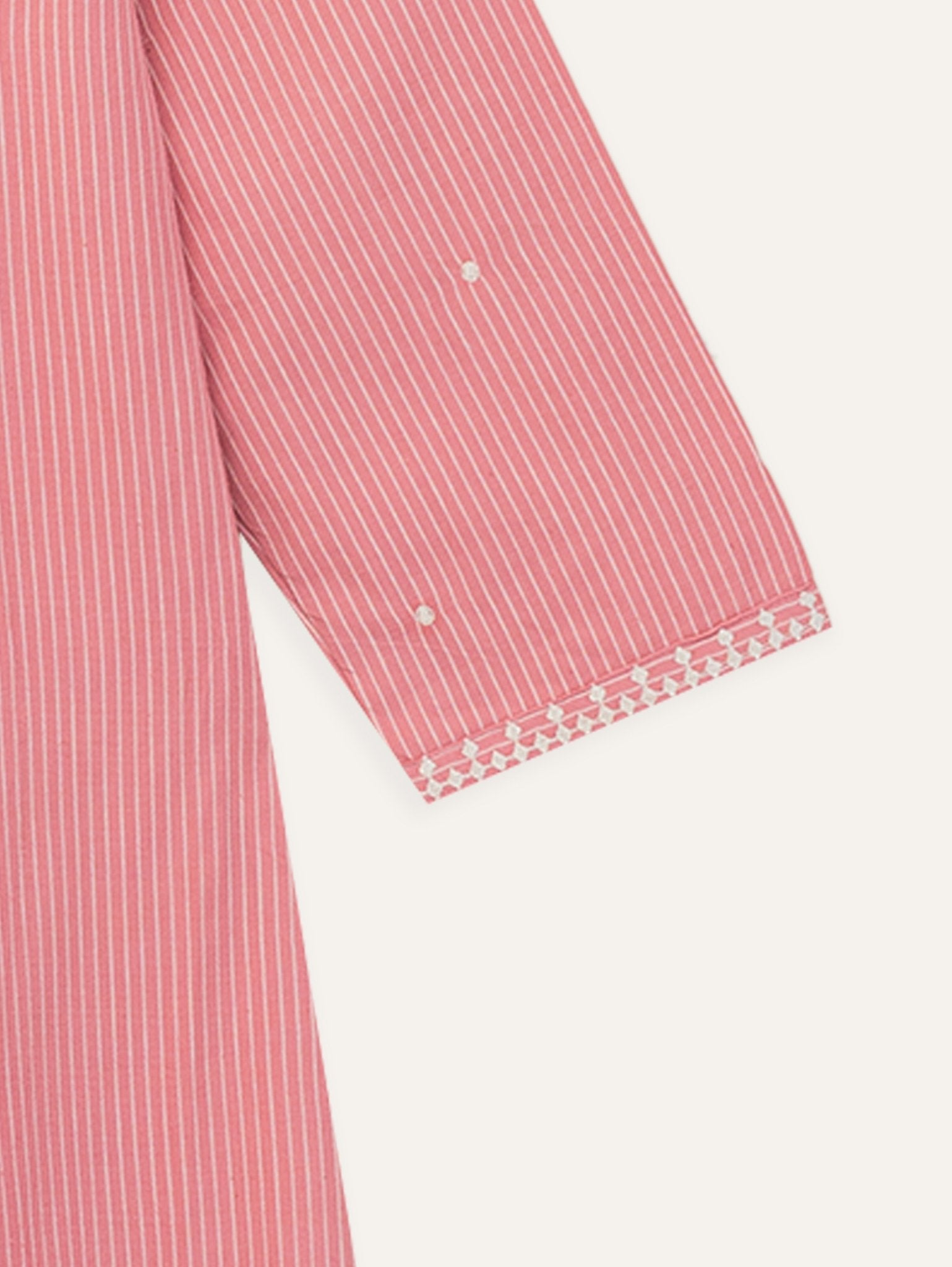 Indira Cotton Handloom Embroidered A - Line Kurta - AINA