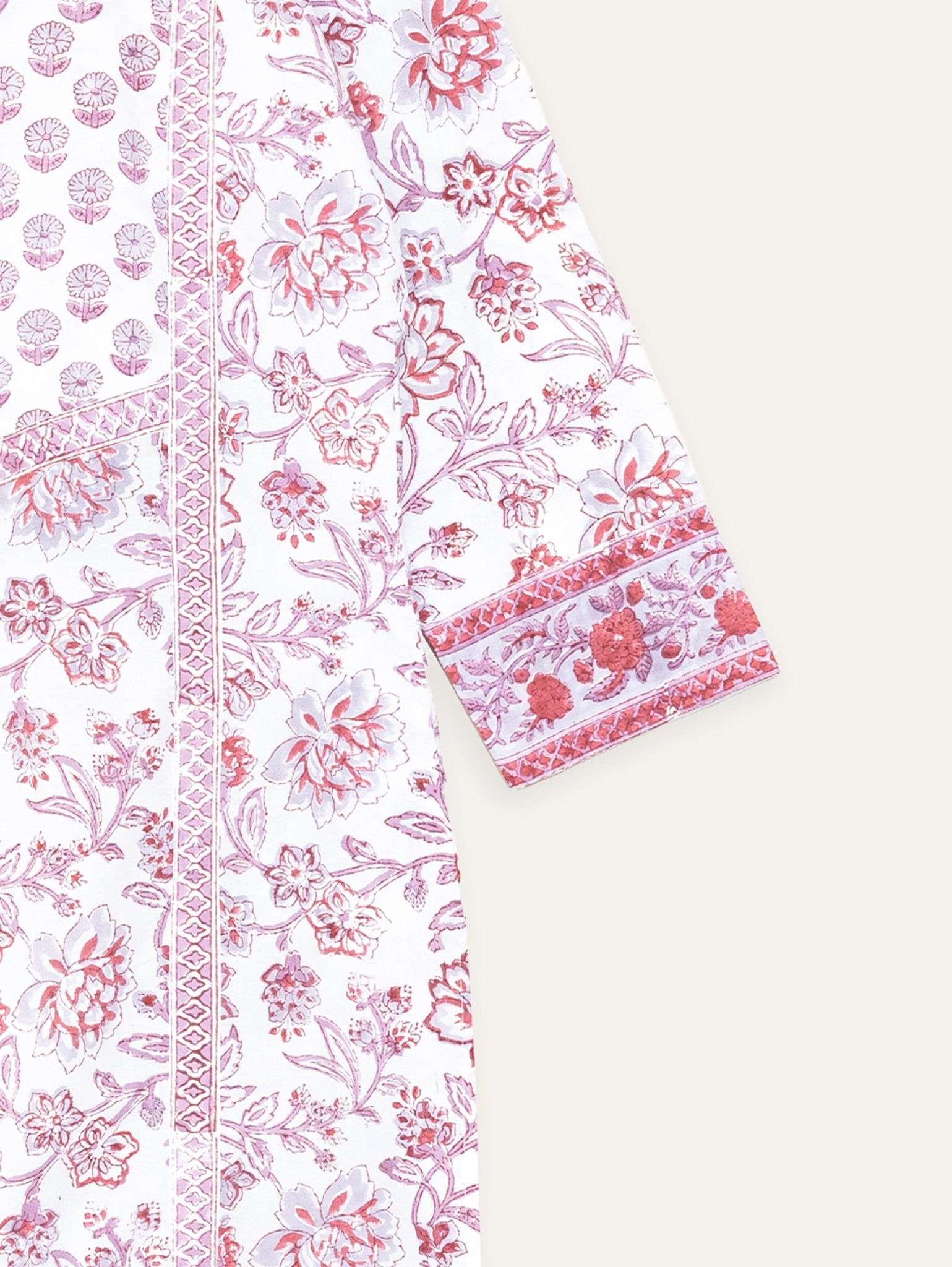 Insha Cotton Block Printed Straight Kurta - AINA
