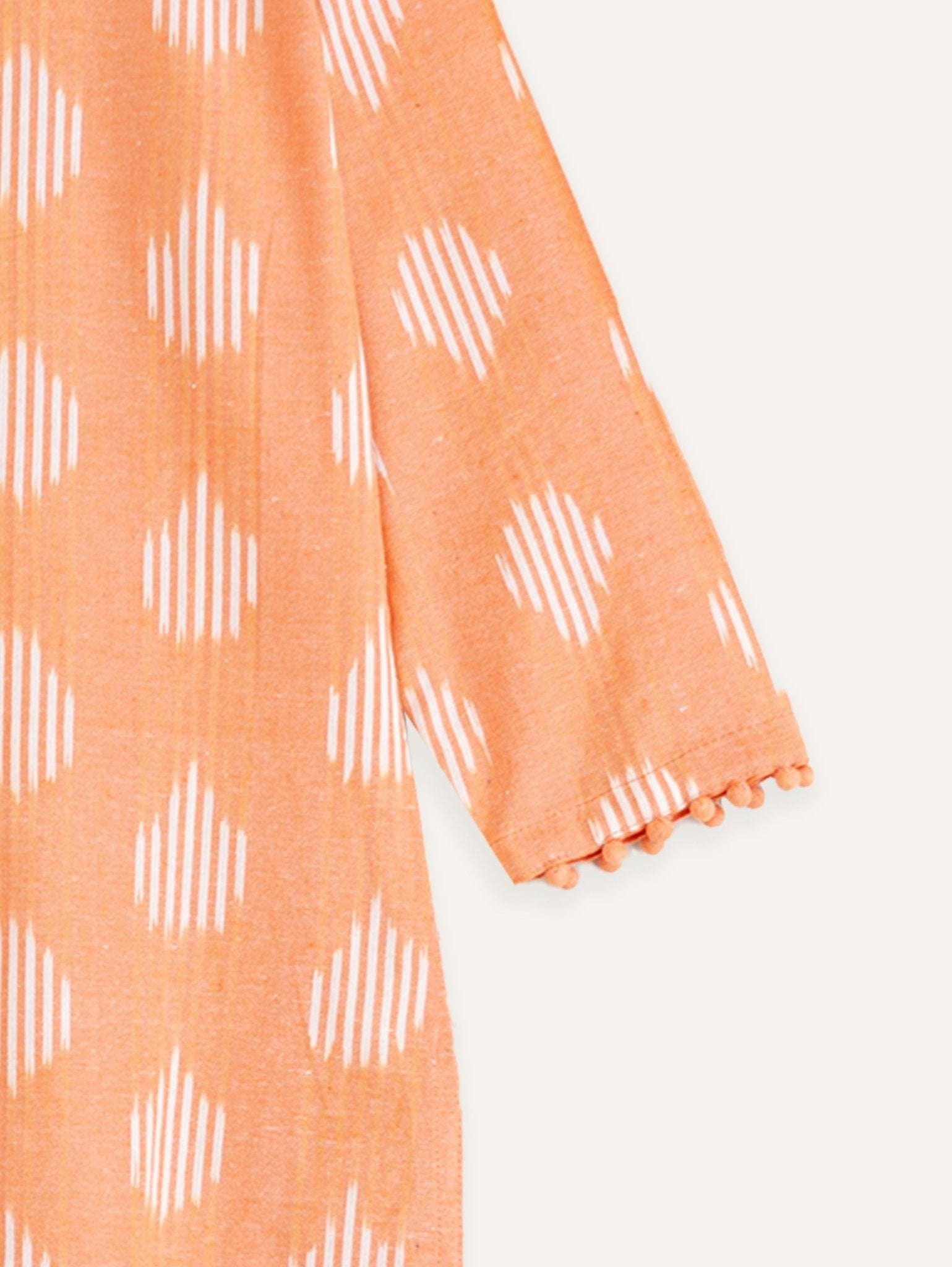 Iqra Cotton Ikkat Straight Kurta - AINA