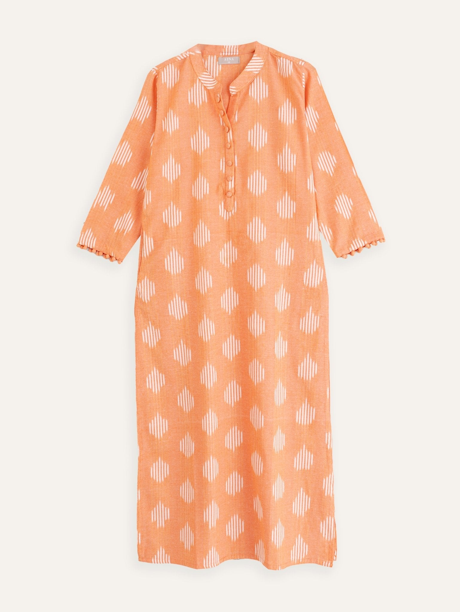 Iqra Cotton Ikkat Straight Kurta - AINA