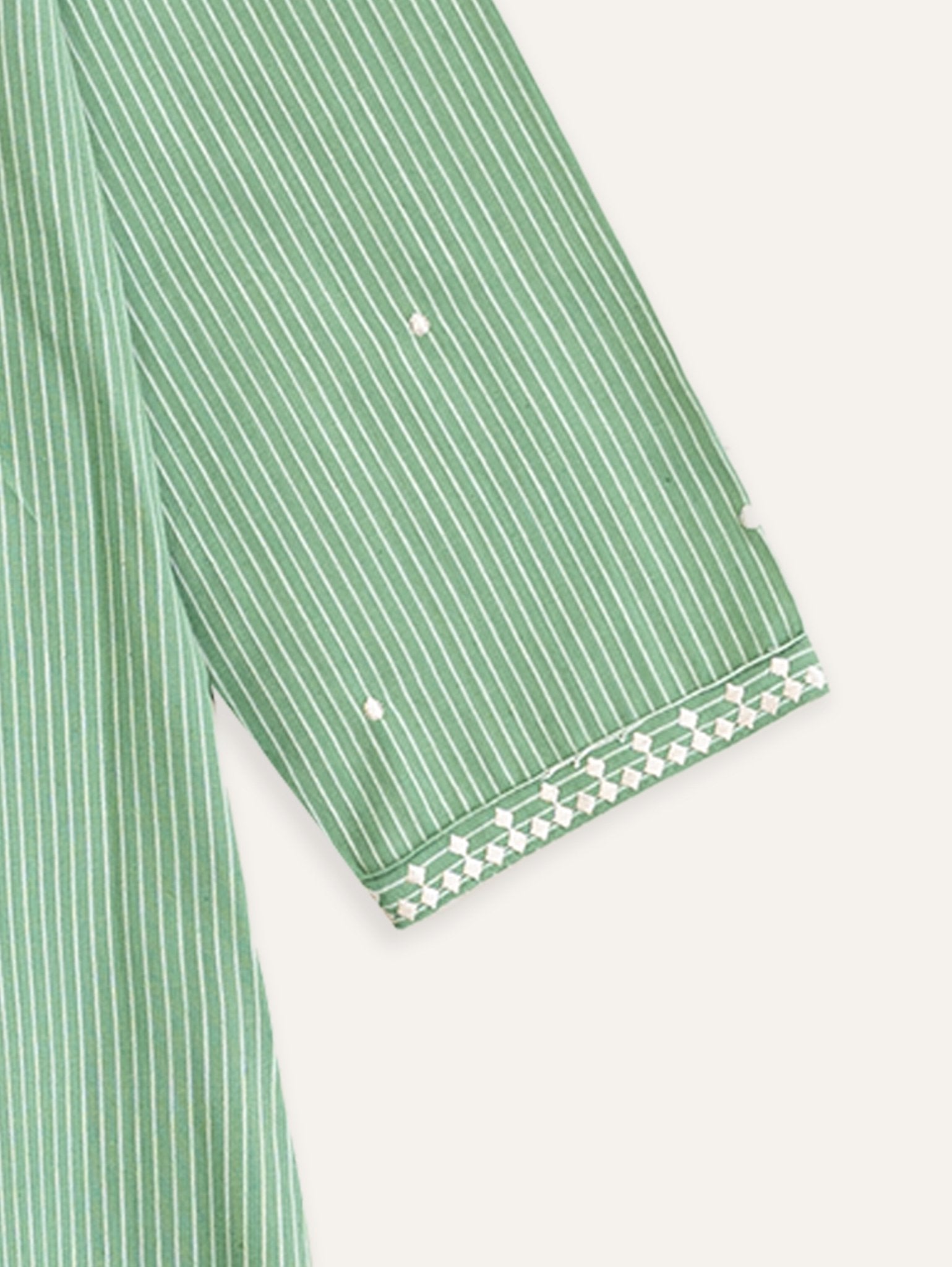 Irada Cotton Handloom Embroidered A - Line Kurta - AINA