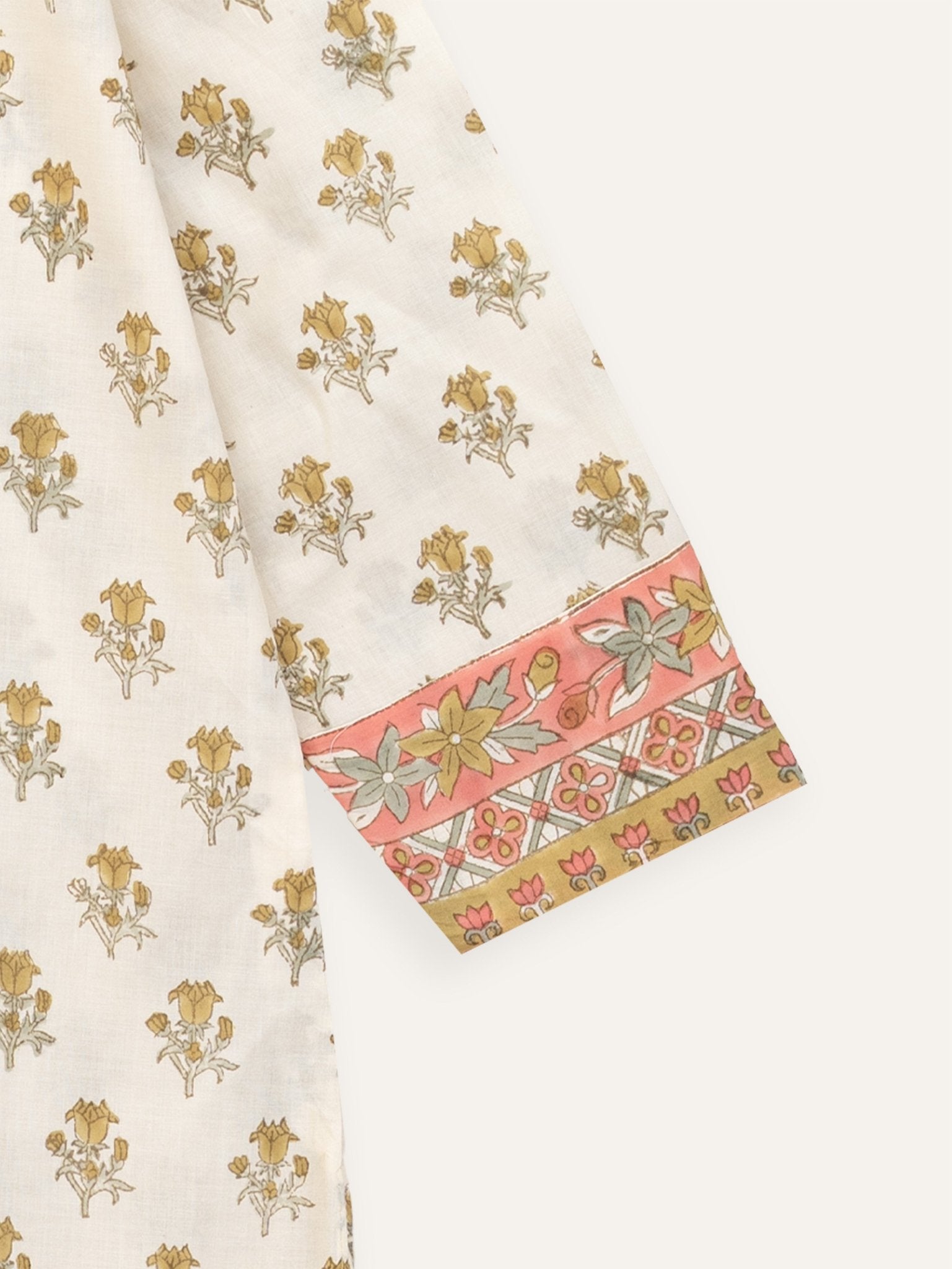 Ivana Cotton Block Printed Straight Kurta - AINA