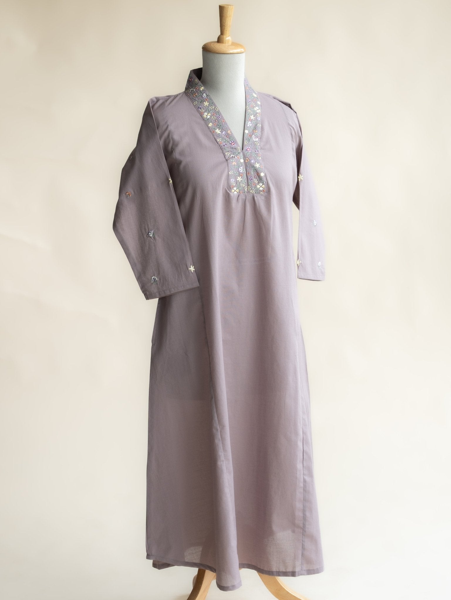 Jabina Cotton Embroidered A - Line Suit Set - AINA