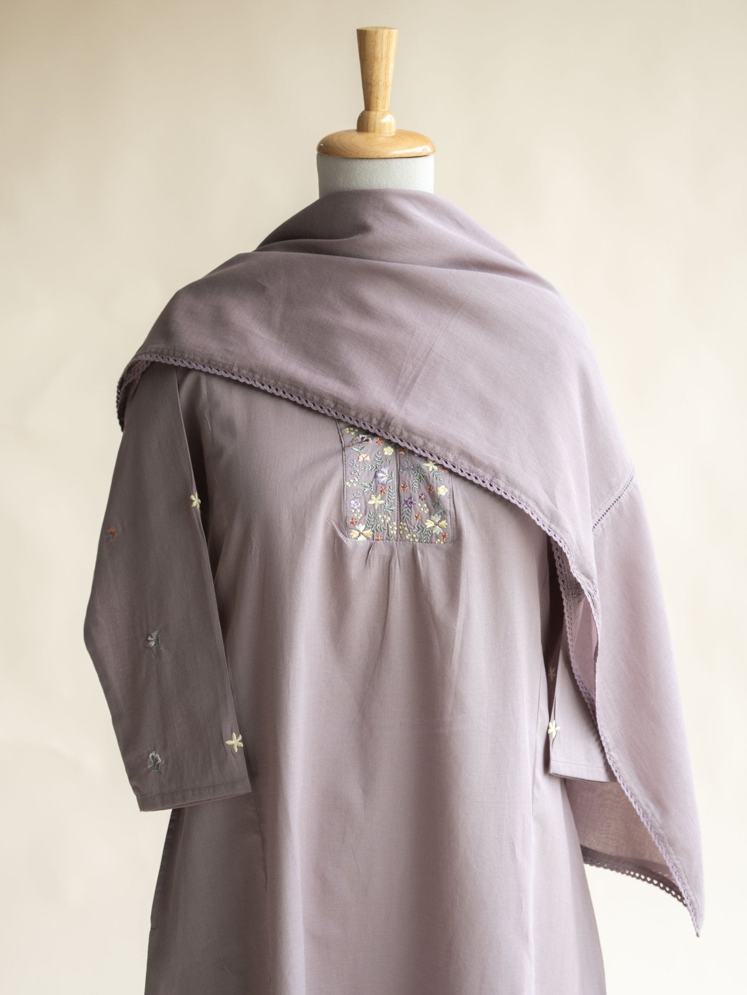 Jabina Cotton Embroidered A - Line Suit Set - AINA