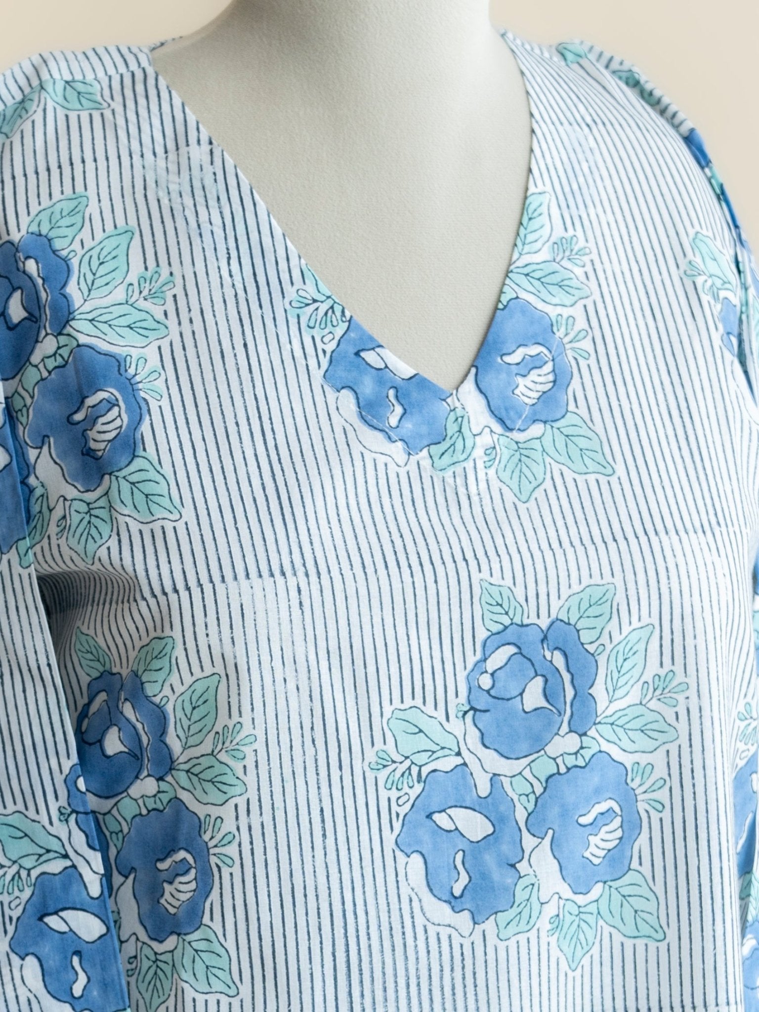Katha Cotton Block Printed Straight Kurta - AINA