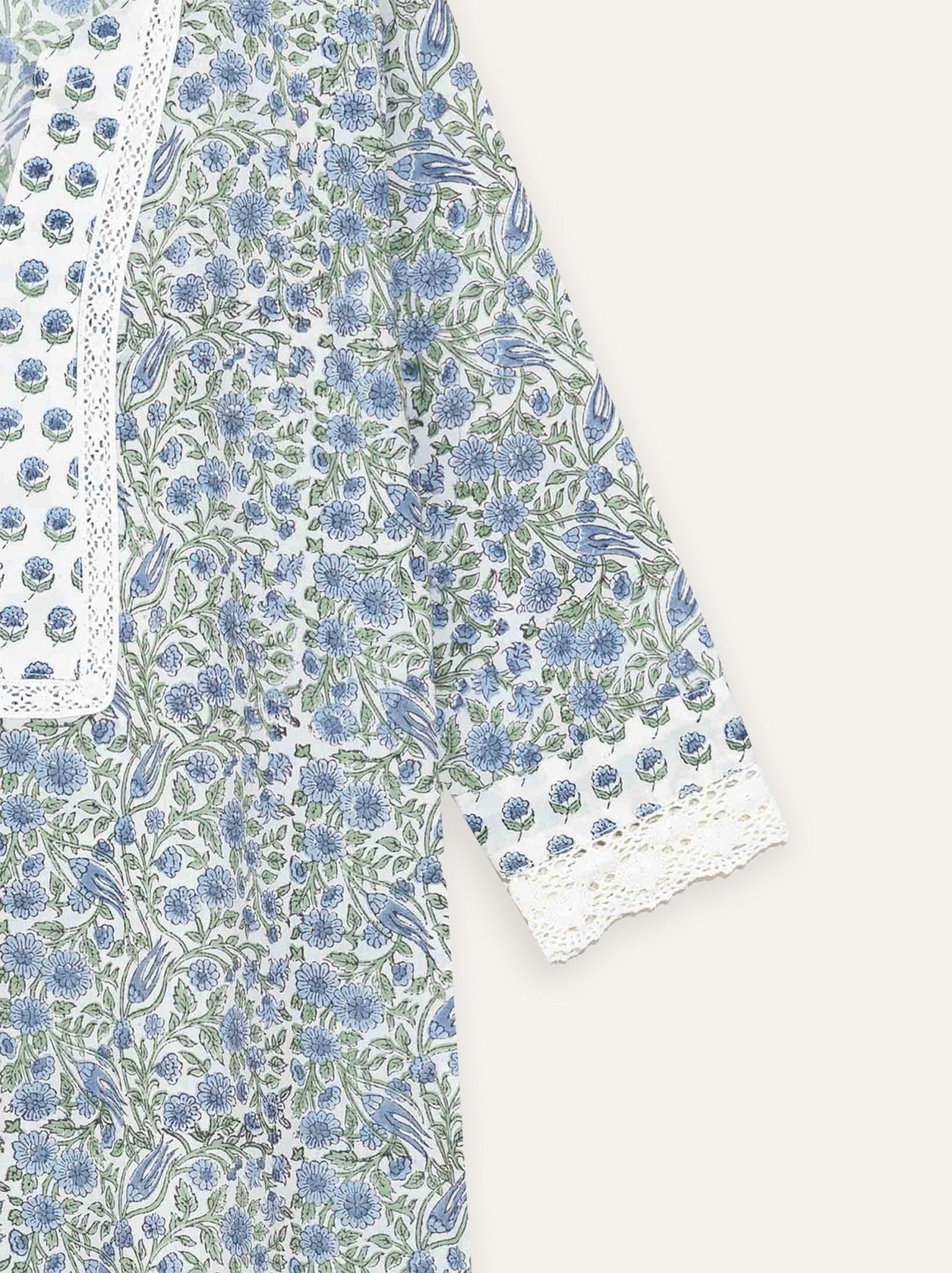 Kavleen Cotton Mughal Block Printed Straight Kurta - AINA