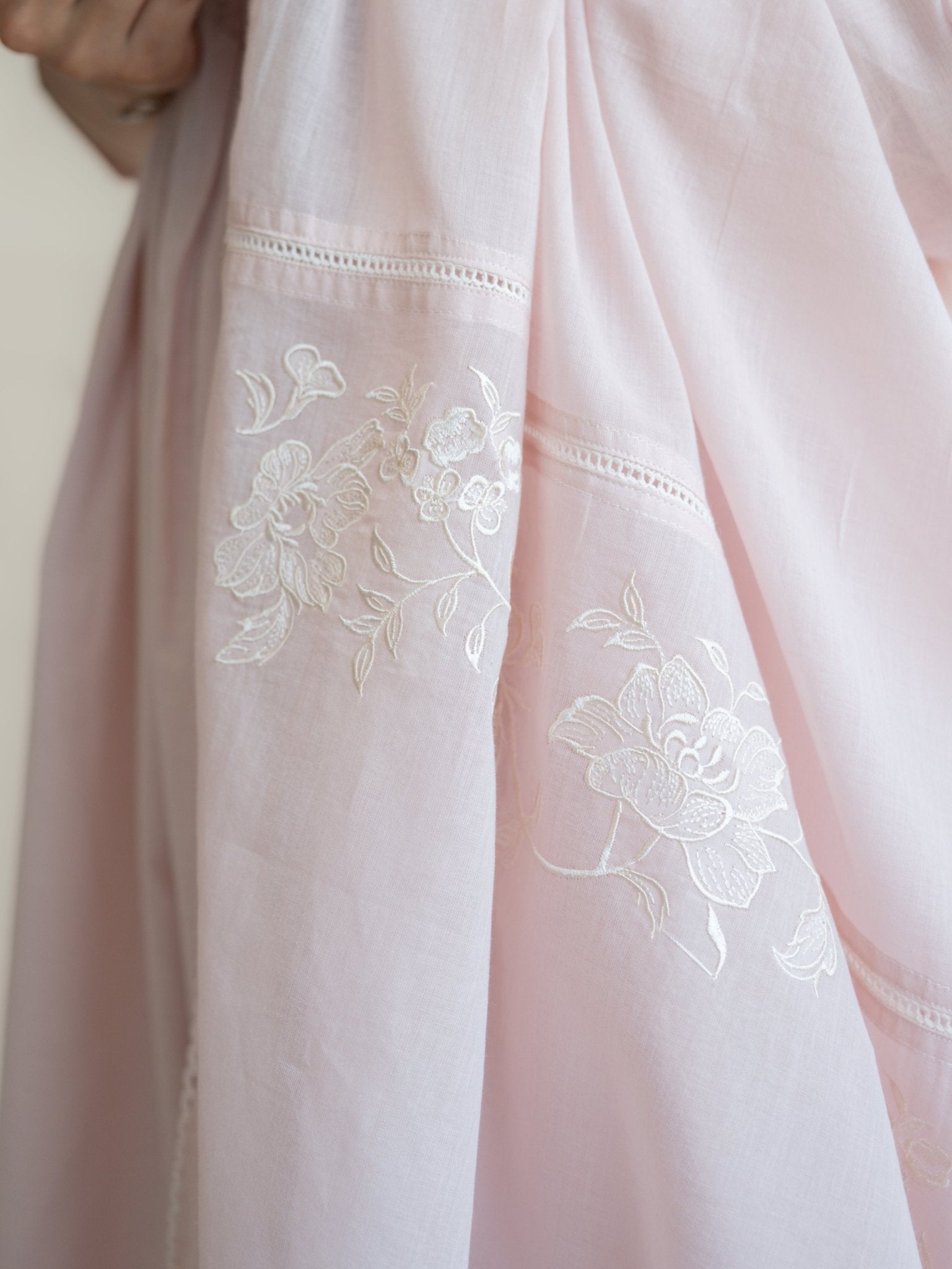 Kesiya Cotton Embroidered A - Line Suit Set - AINA