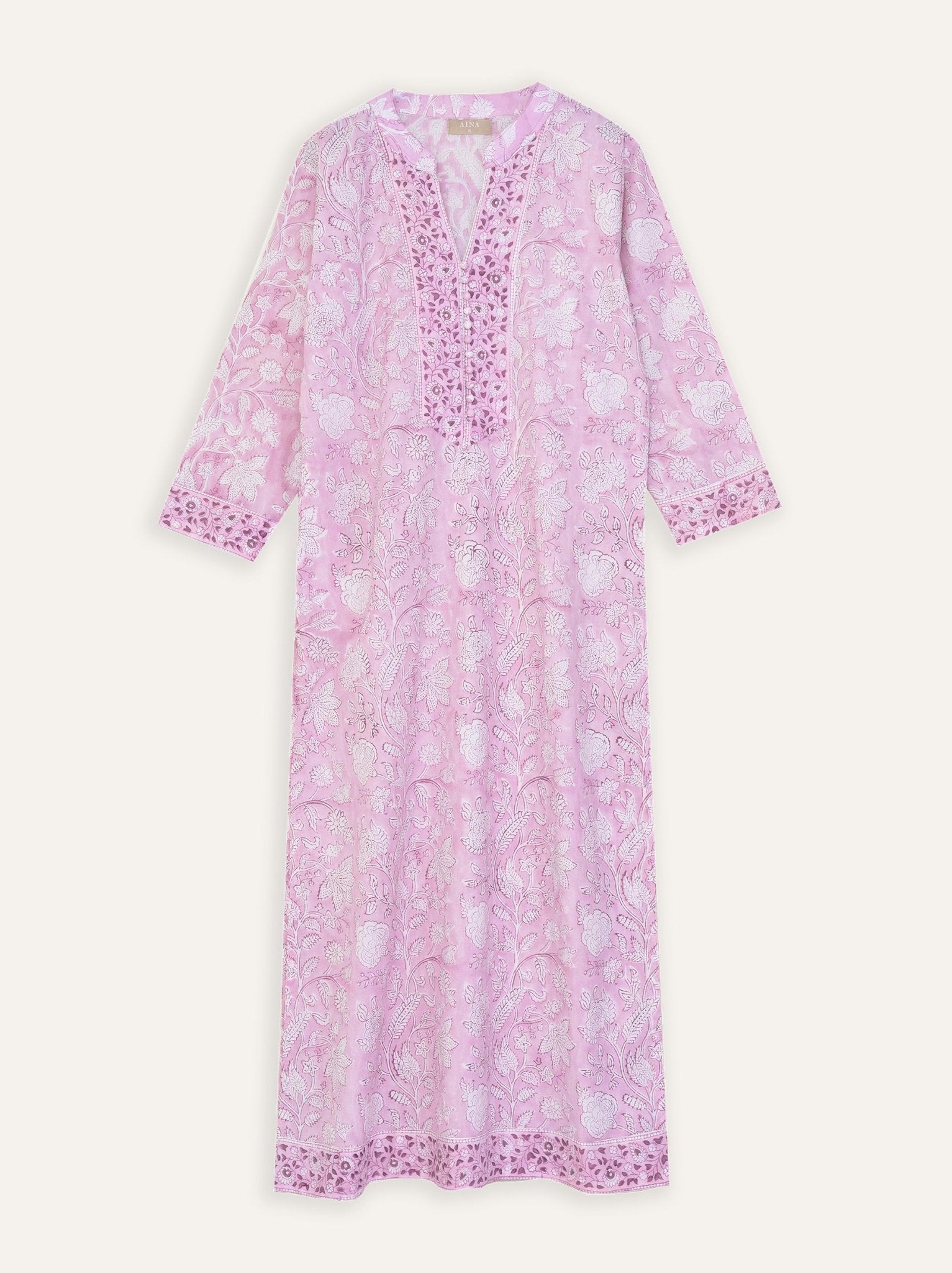 Kirti Cotton Block Printed Straight Kurta - AINA