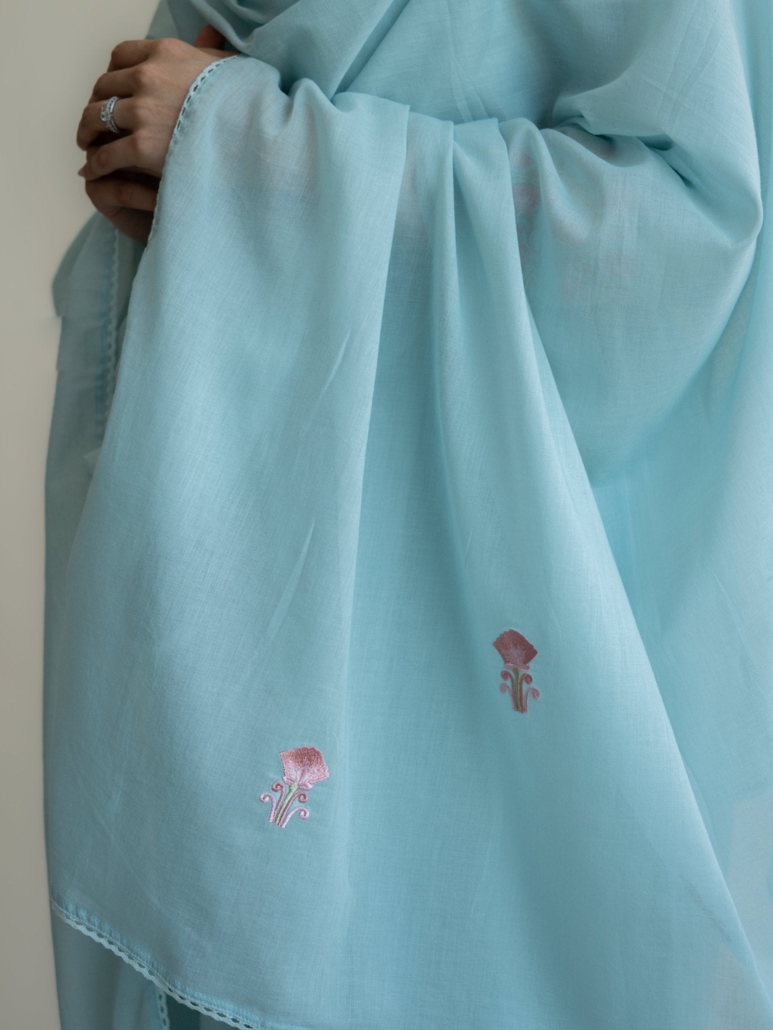 Kiyara Cotton Embroidered A - Line Suit Set - AINA