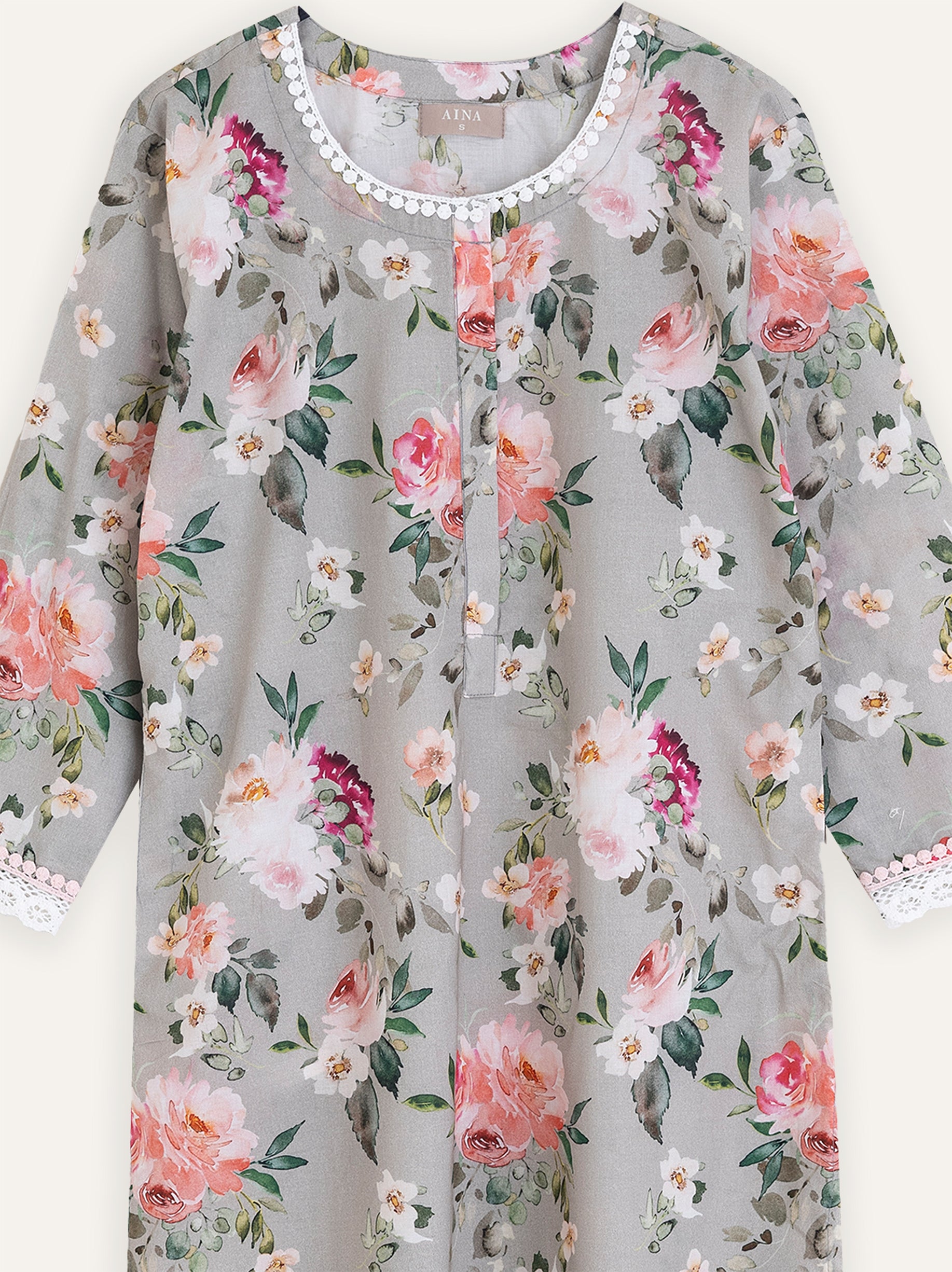 Tazeen Cotton Digital Print Straight Kurta