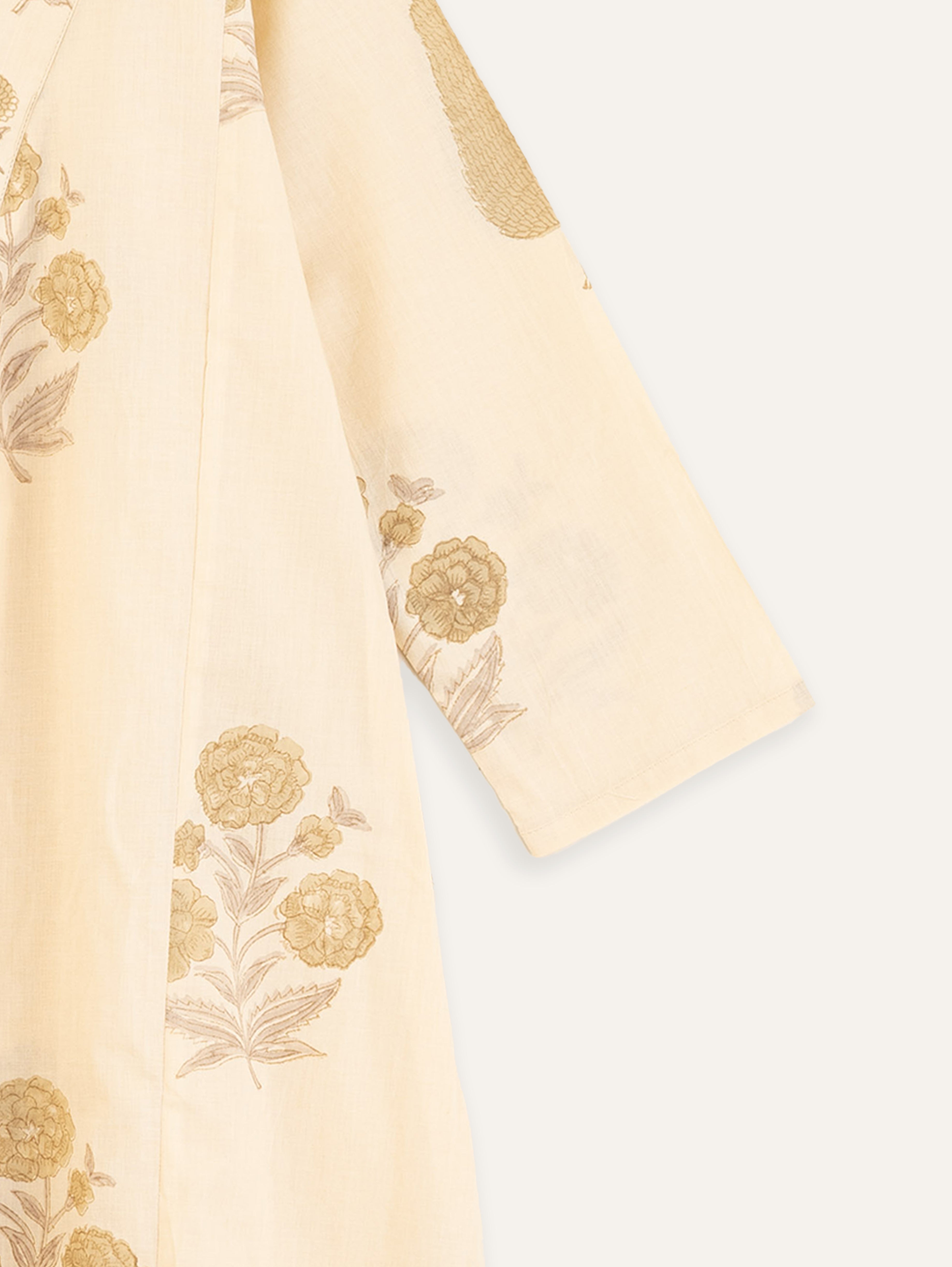 Madiha Cotton Block Printed A Line Kurta
