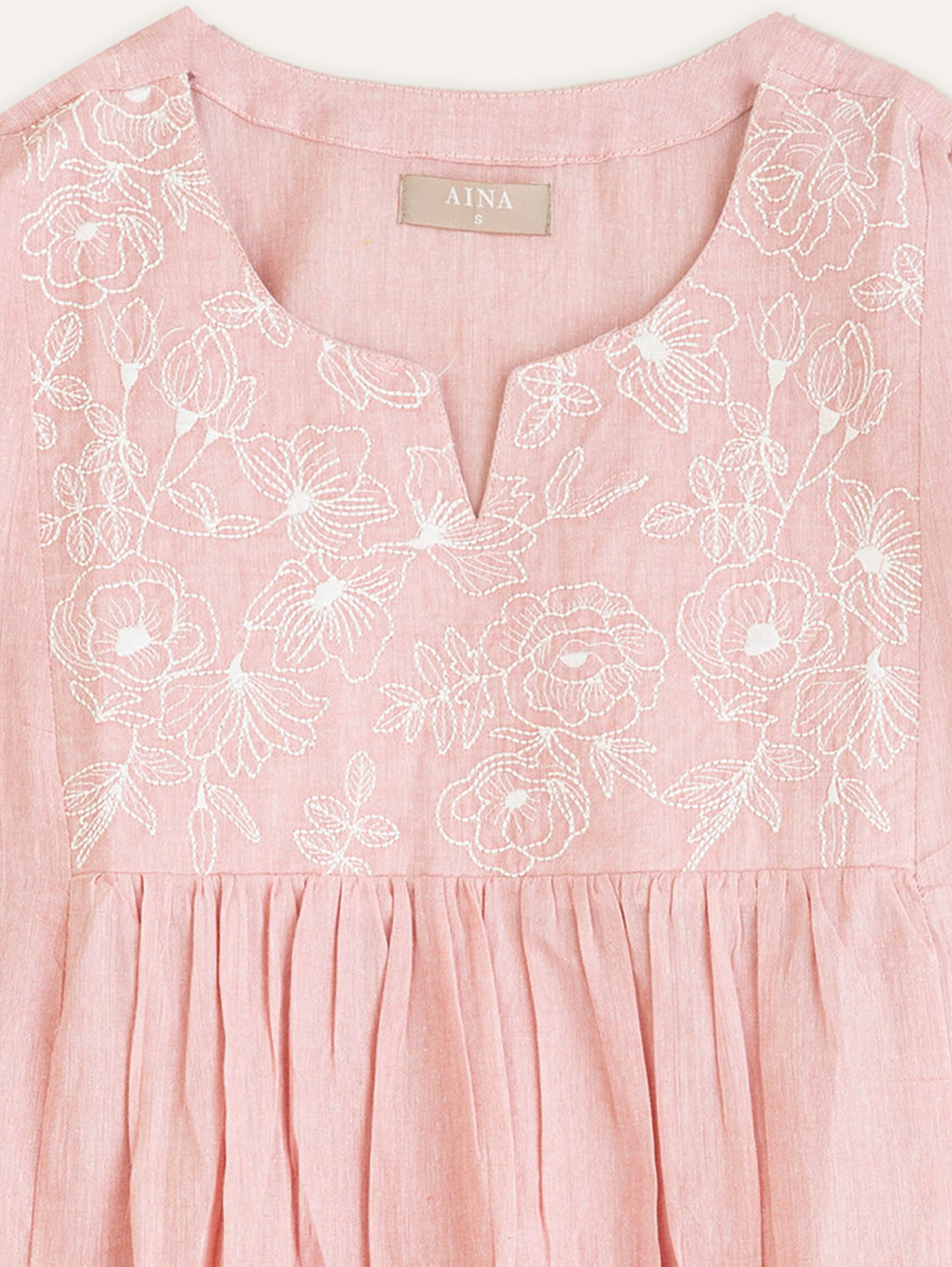 Ayra Cotton Handloom Embroidered A-Line Kurta