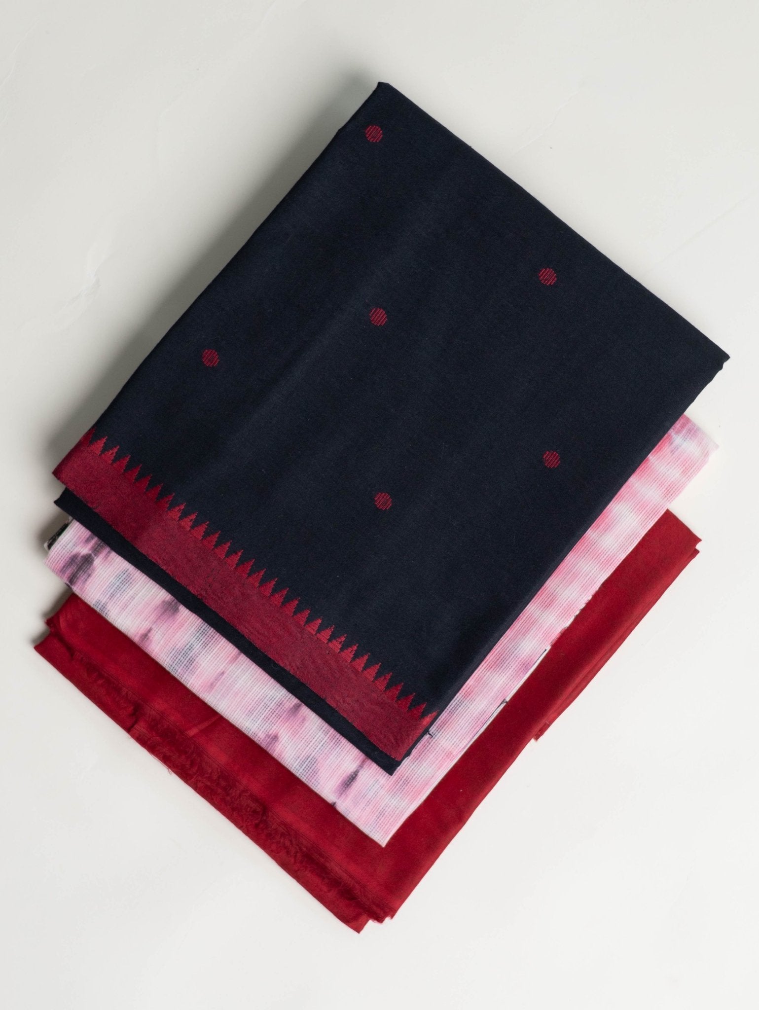 Laiba Cotton Handloom Block Printed Unstitched Suit - 3 Piece - AINA