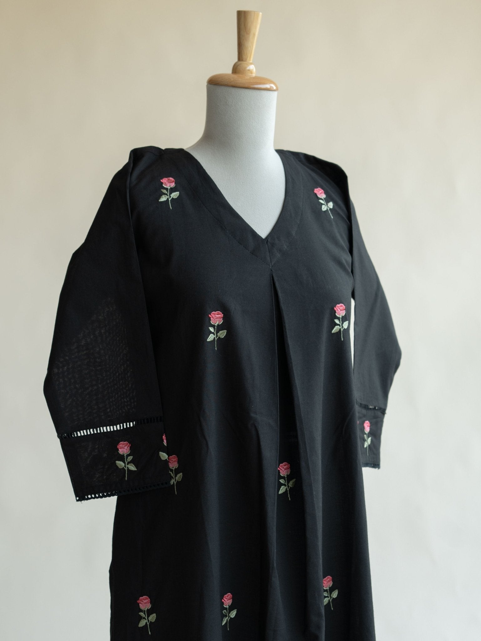 Lanika Cotton Embroidered A - Line Kurta - AINA