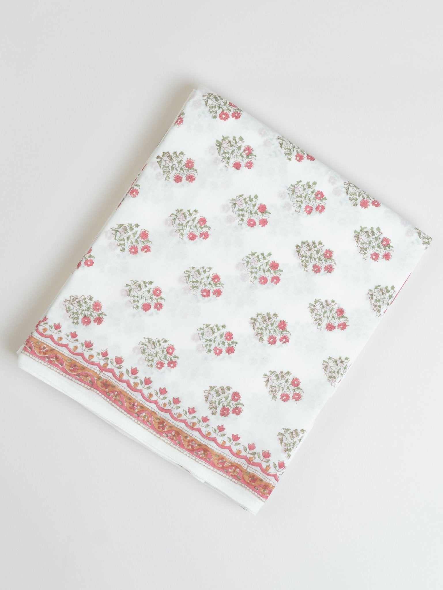 Lasna Cotton Block Printed Unstitched Suit Set - 3 Piece - AINA
