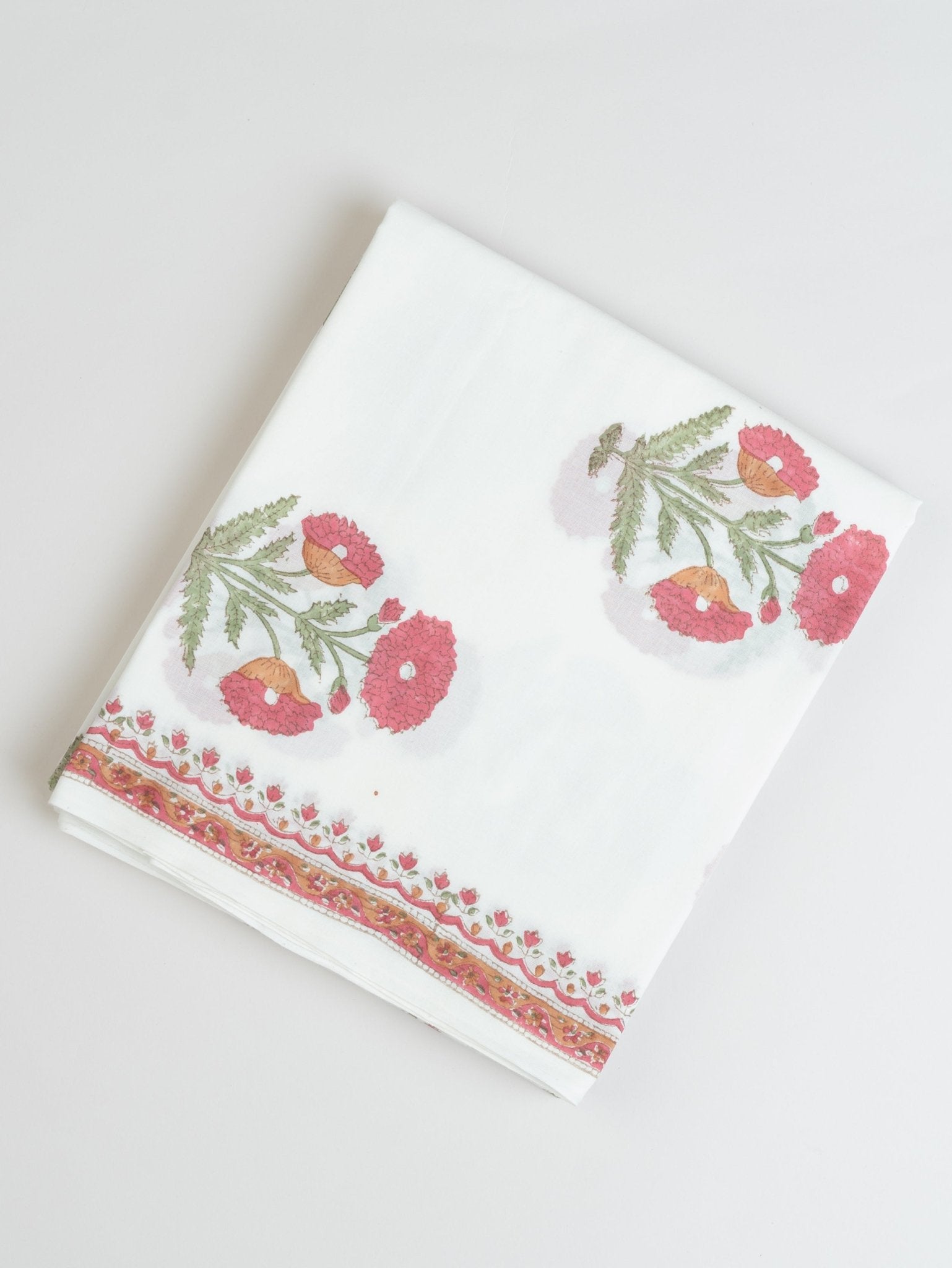 Lasna Cotton Block Printed Unstitched Suit Set - 3 Piece - AINA