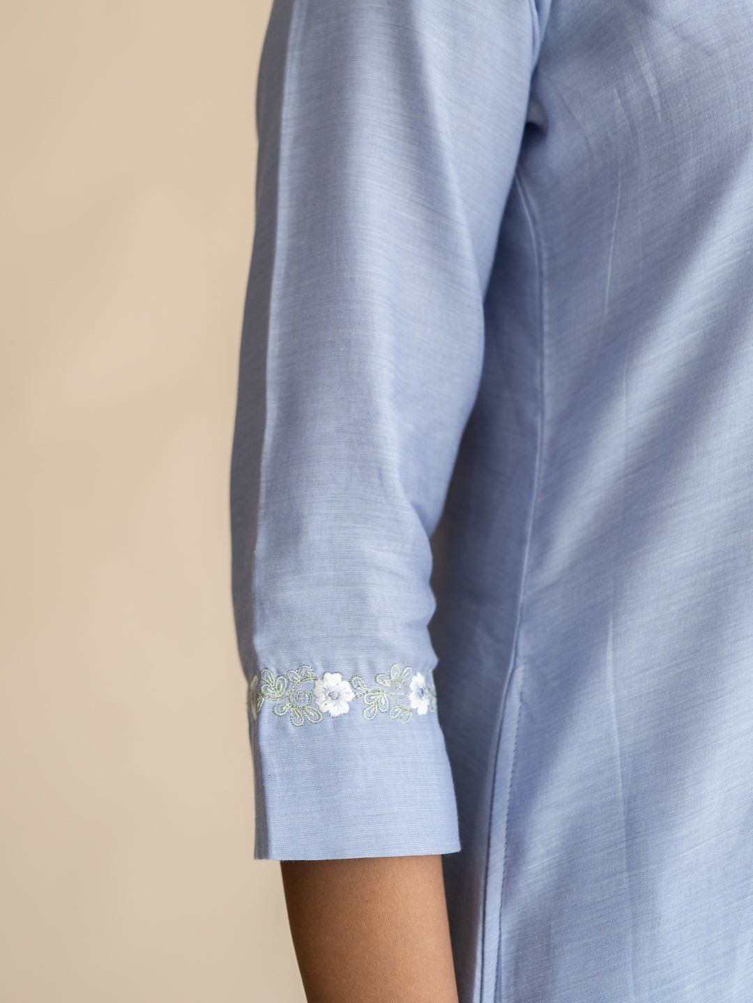 Lavna Chanderi Embroidered A - Line Suit Set - AINA