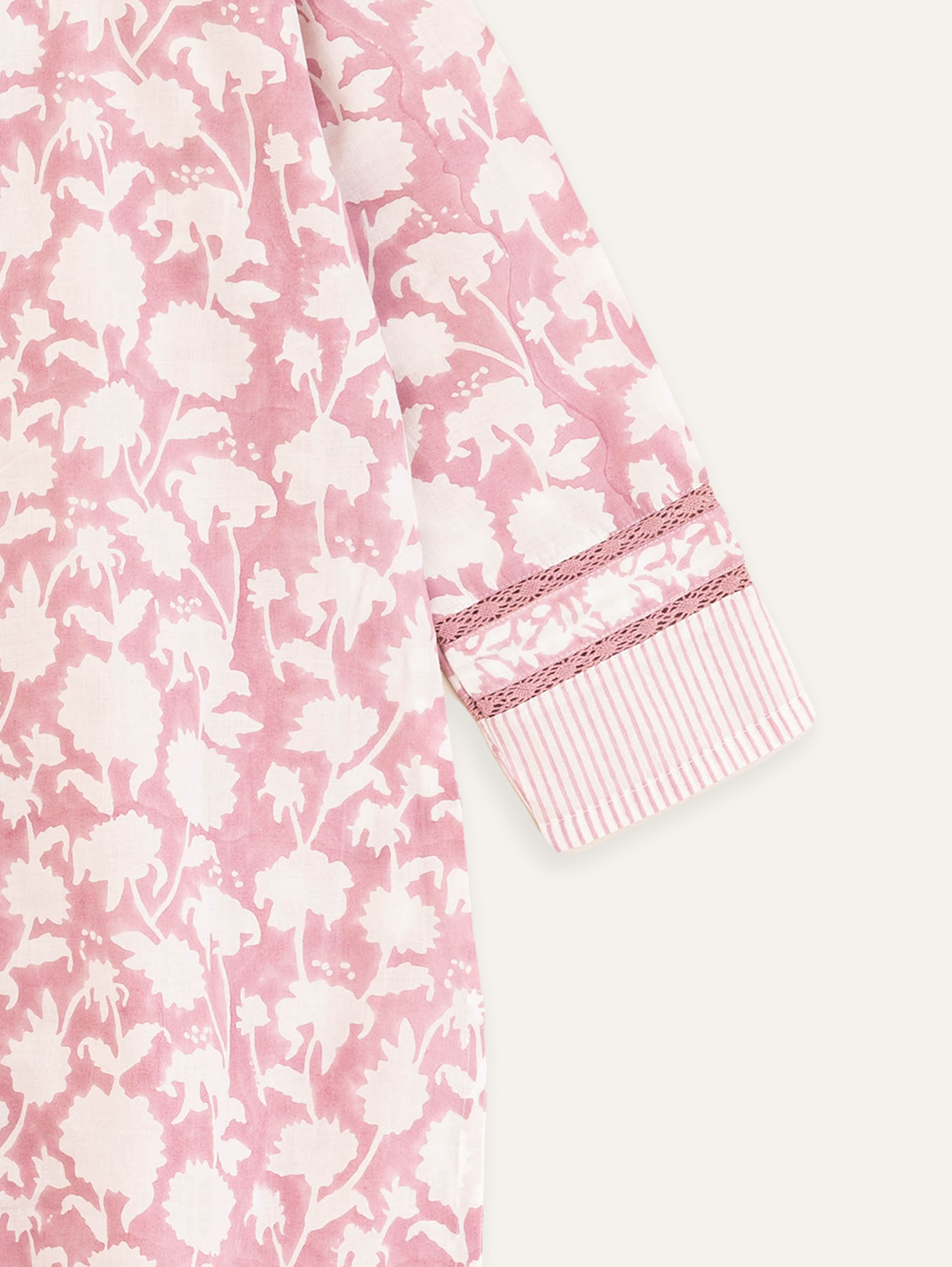 Adra Cotton Block Printed Straight Kurta