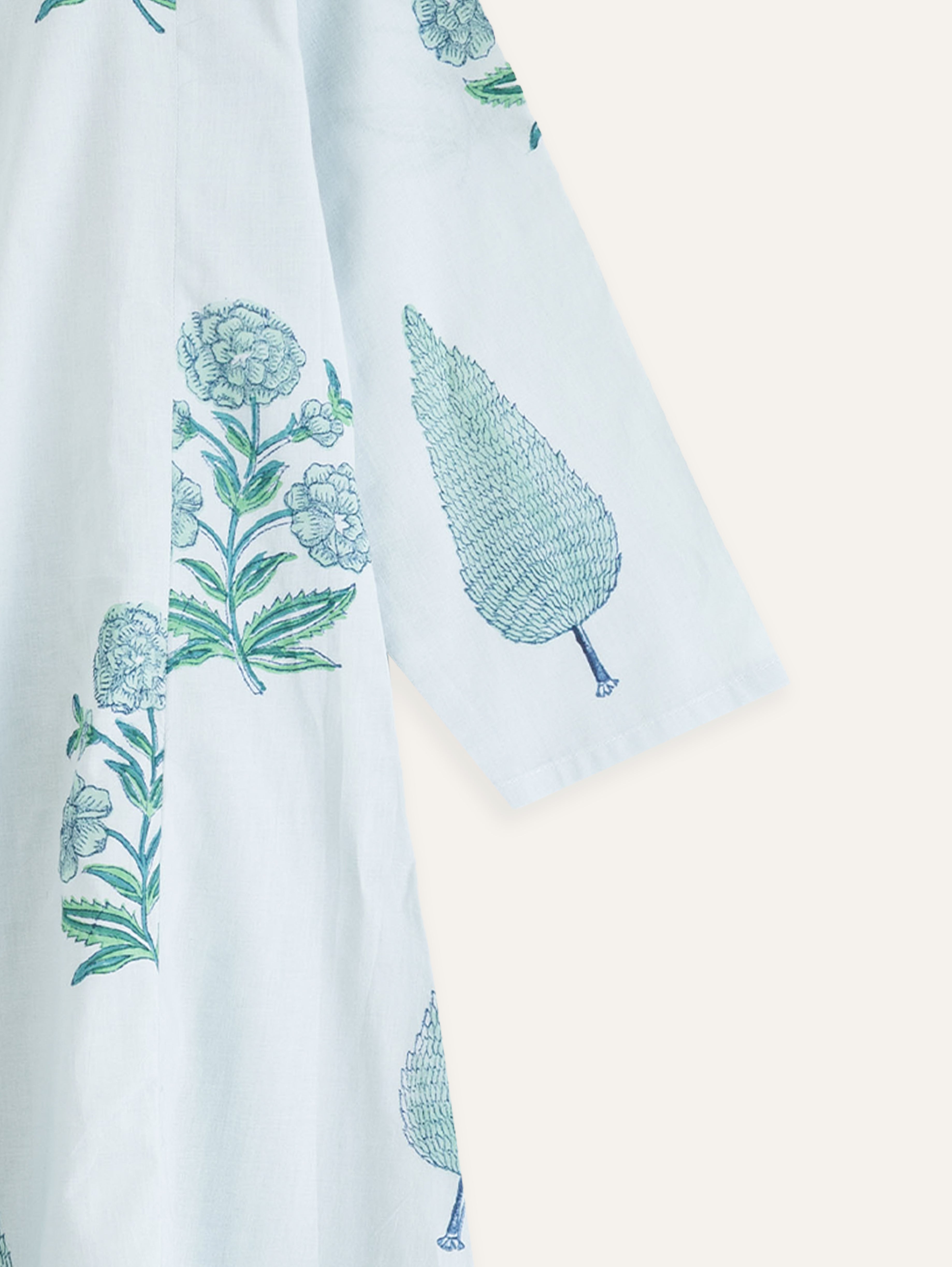 Reba Cotton Block Printed A-Line Kurta