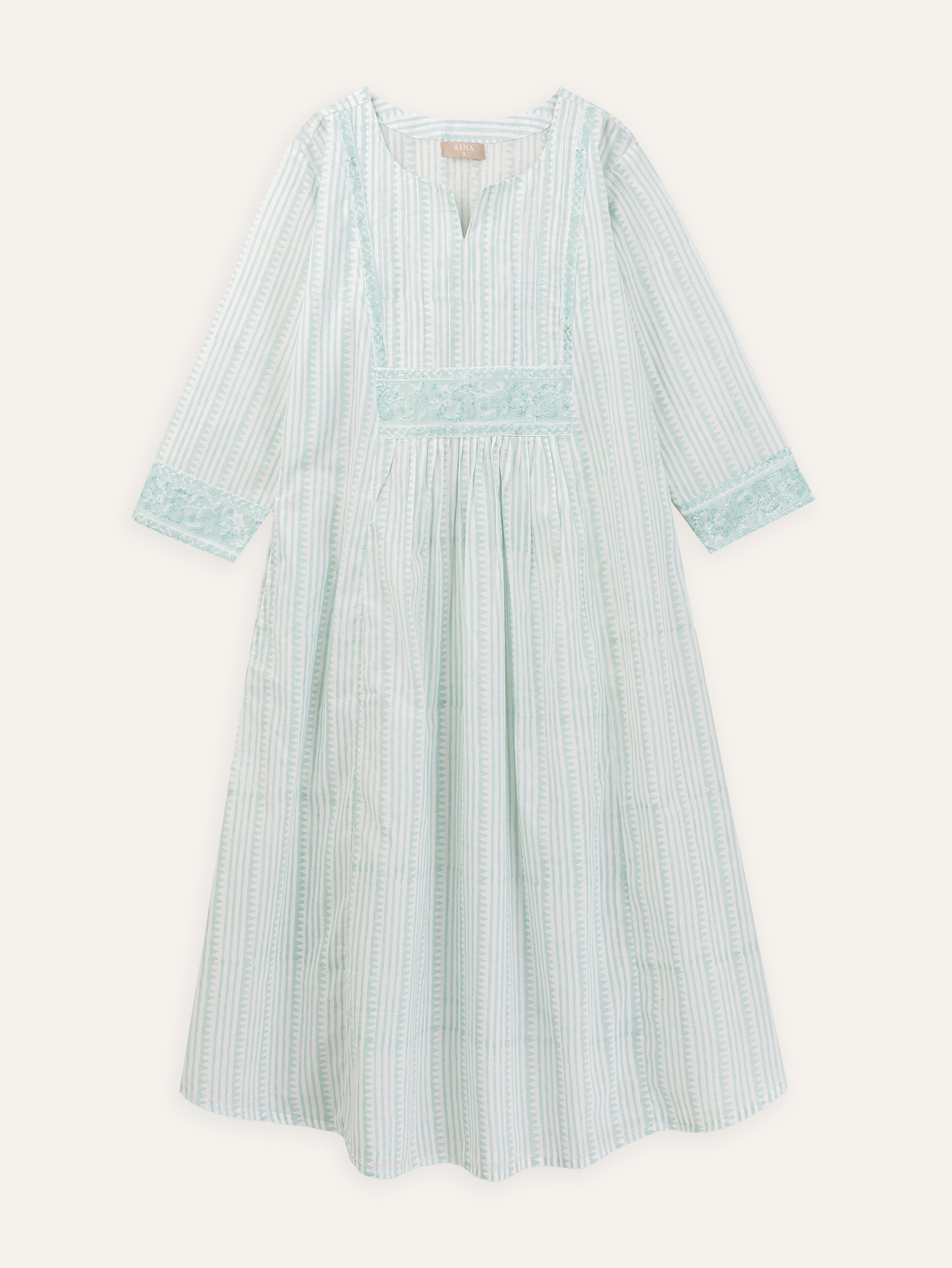 Nila Cotton Block Printed A-Line Kurta