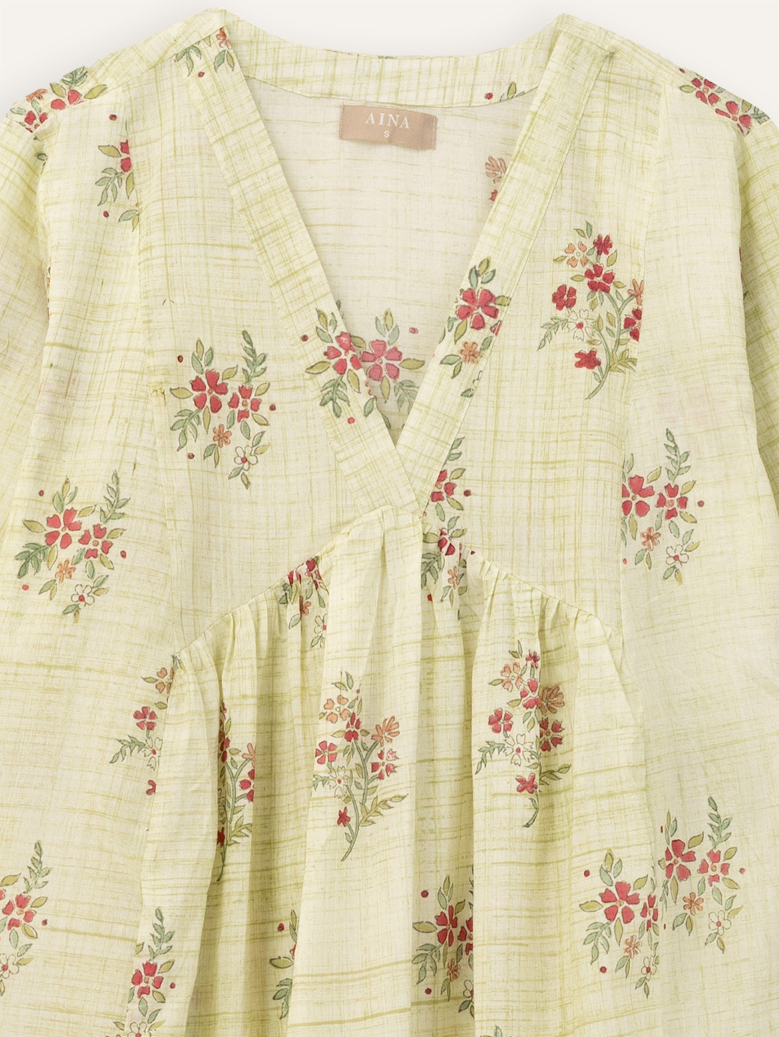 Ishaani Cotton Block Printed A-Line Kurta