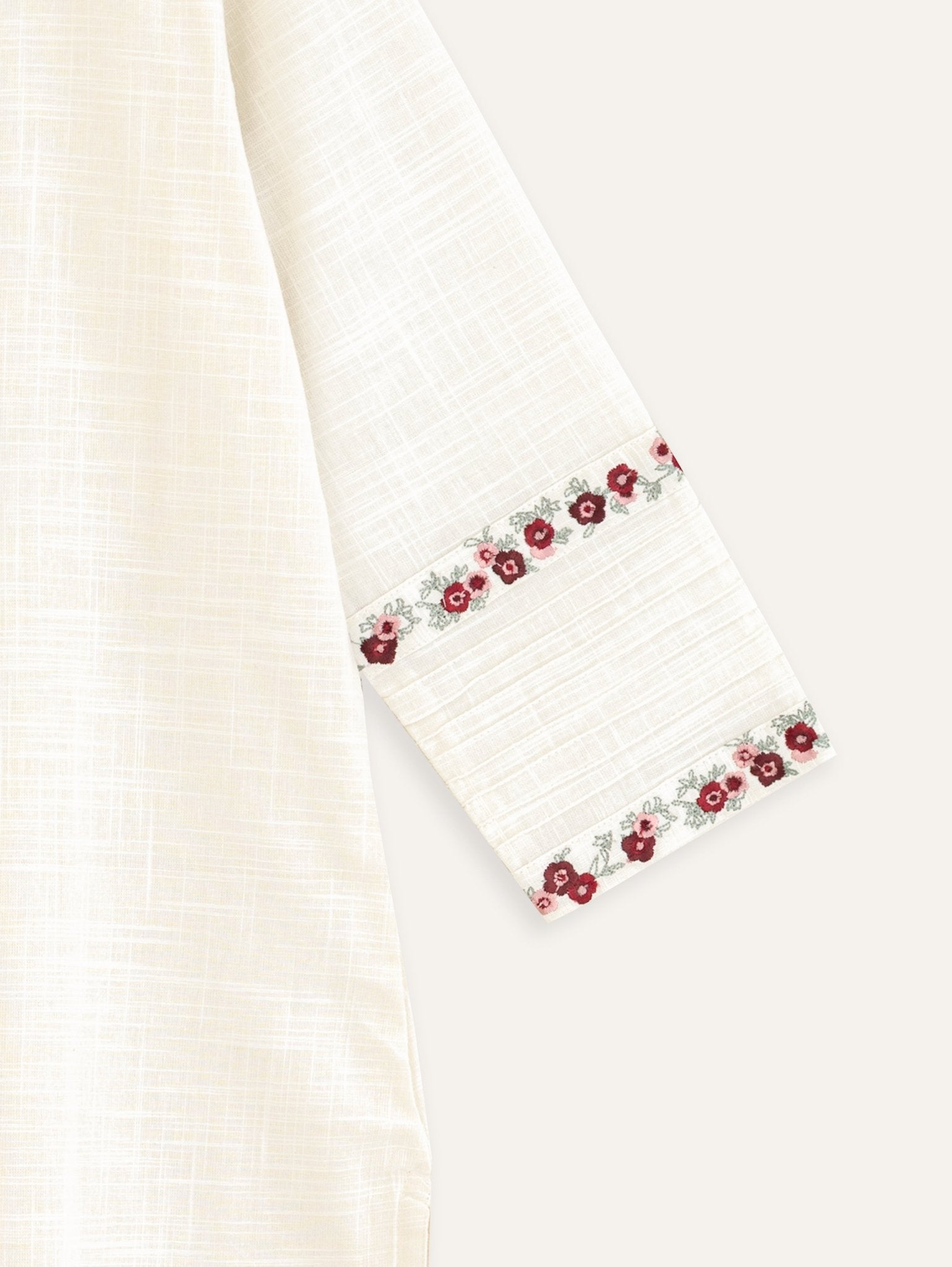 Manekha Cotton Embroidered Straight Kurta - AINA