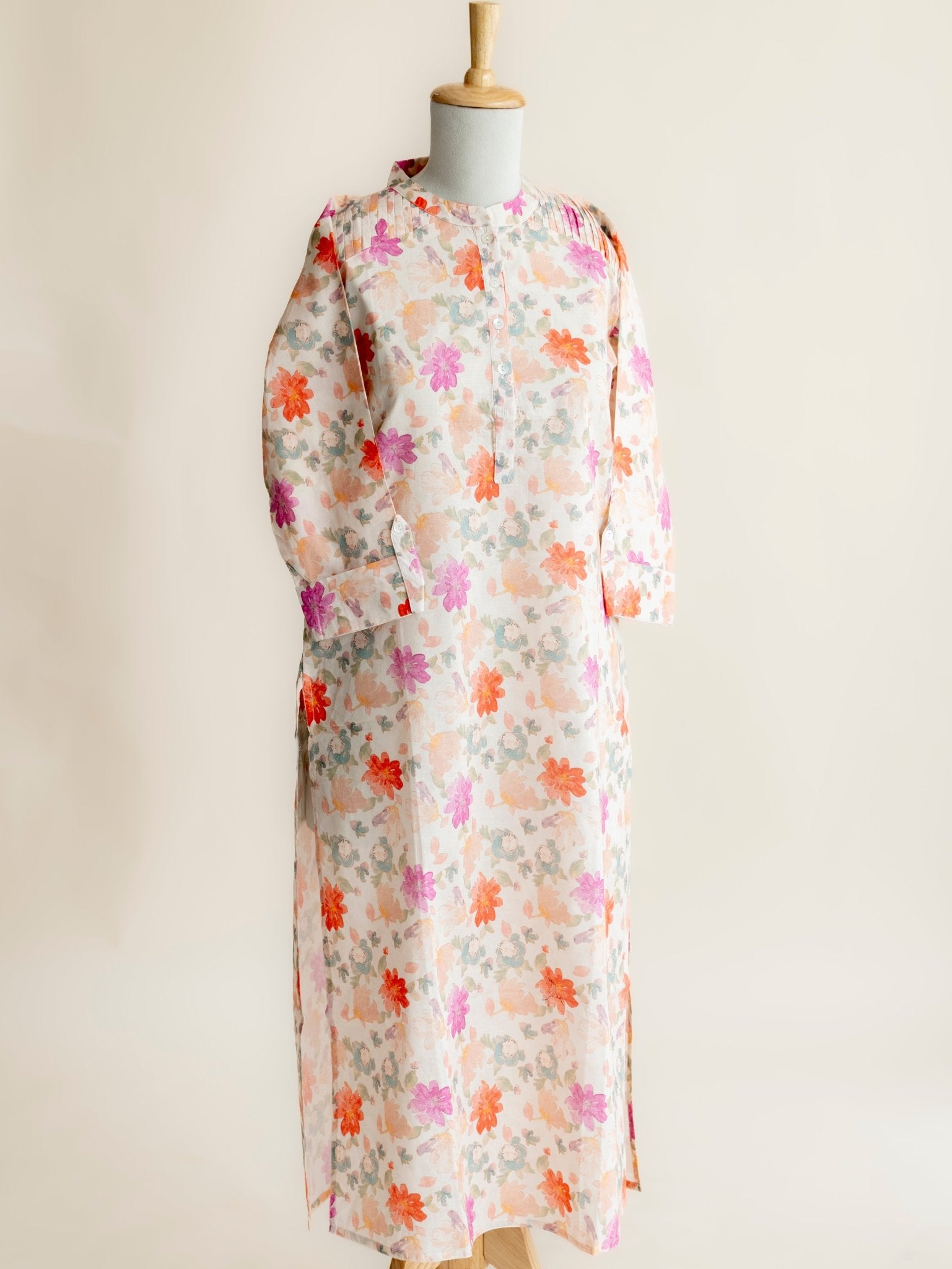 Maria Cotton Digital Print Straight Kurta - AINA