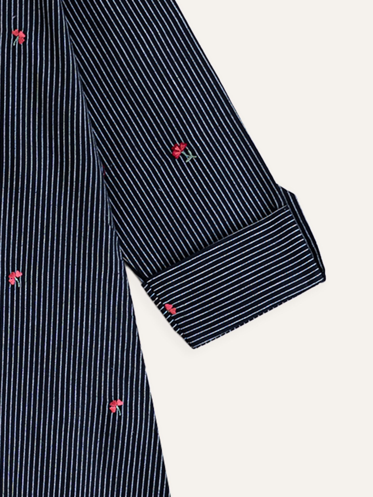 Marwa Cotton Handloom Embroidered A - Line Kurta - AINA