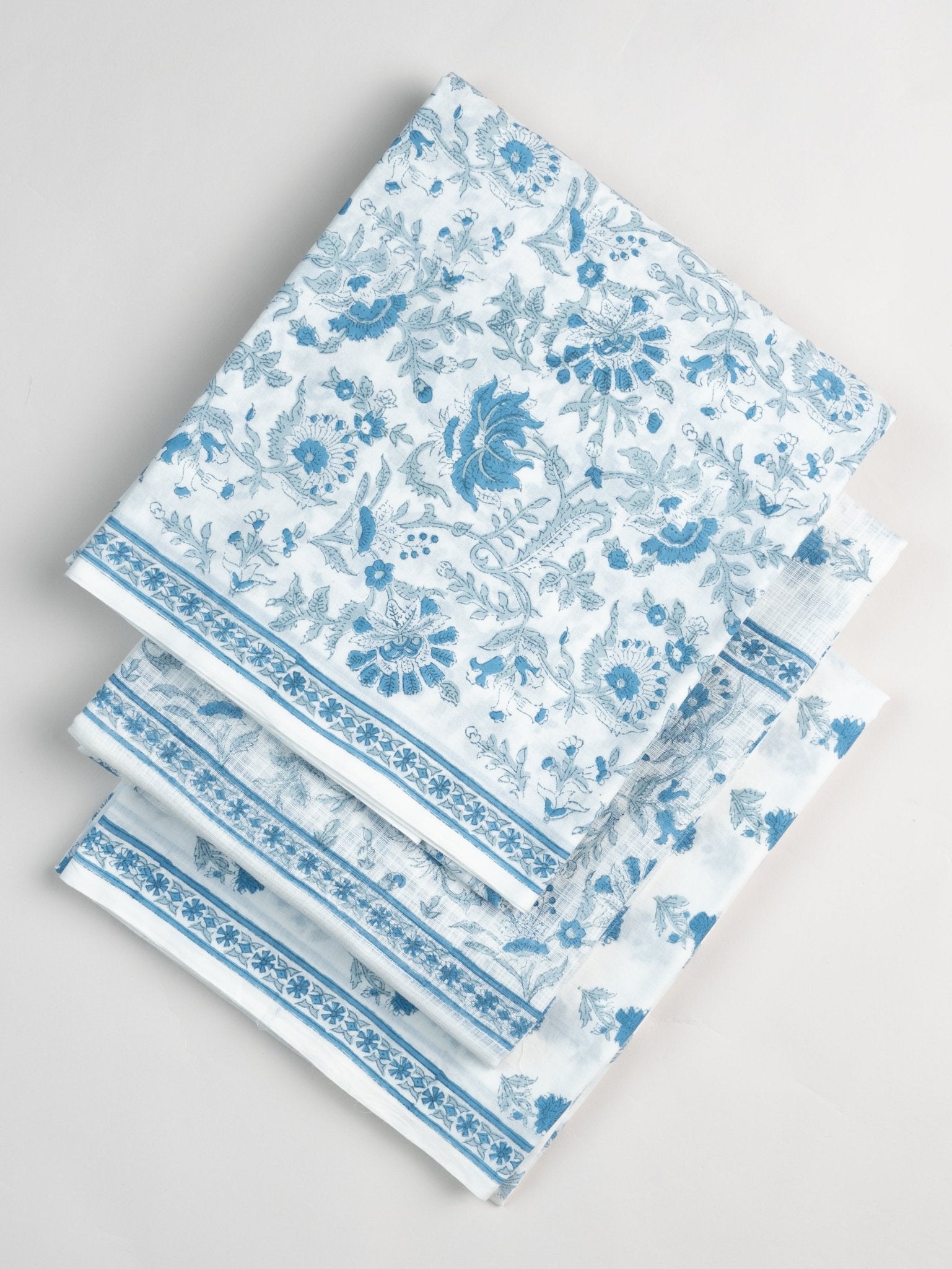 Maya Cotton Block Printed Unstitched Suit Set - 3 Piece - AINA