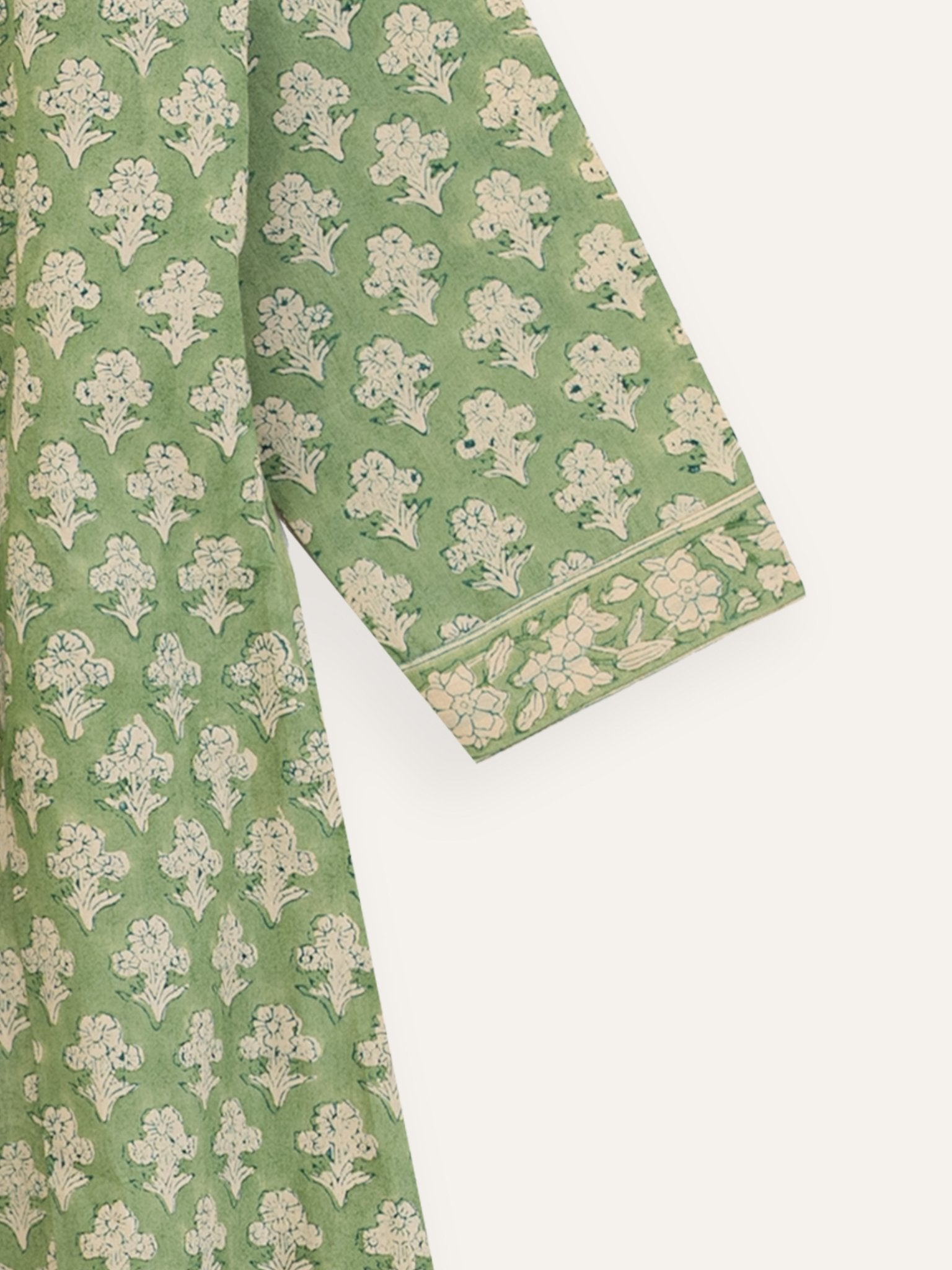 Mehareen Cotton Block Printed A - Line Kurta - AINA