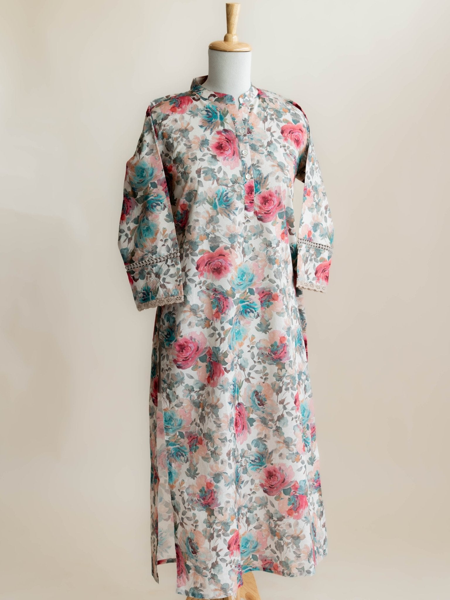 Mehr Cotton Digital Print Straight Kurta - AINA