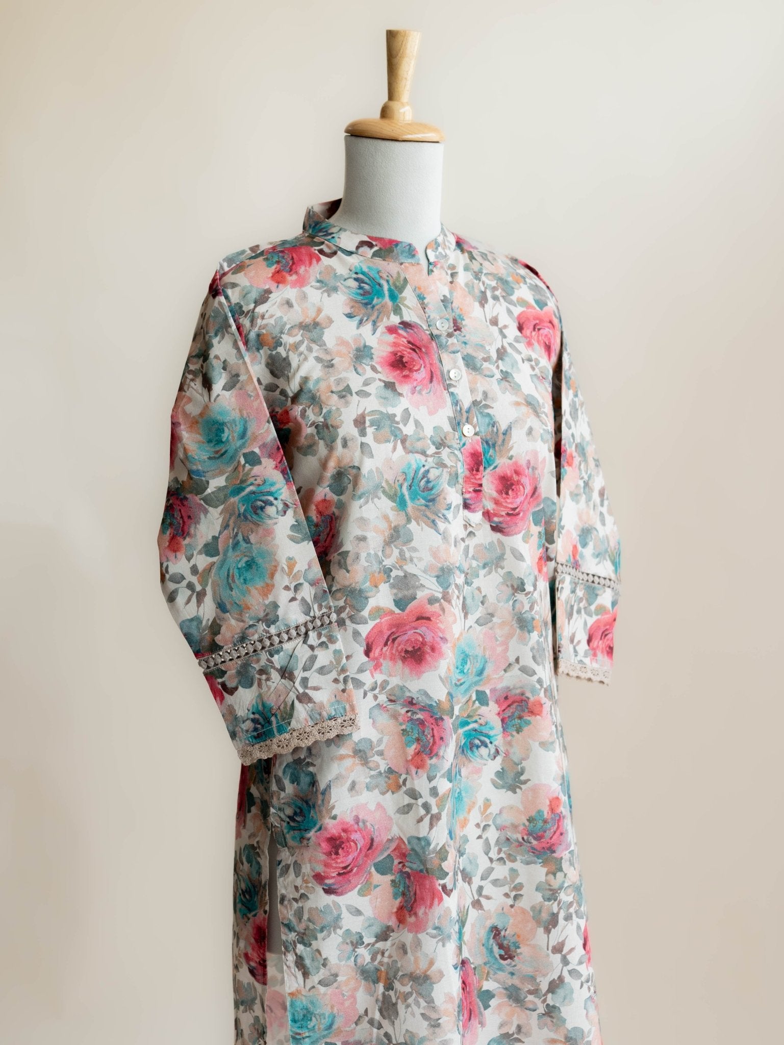 Mehr Cotton Digital Print Straight Kurta - AINA