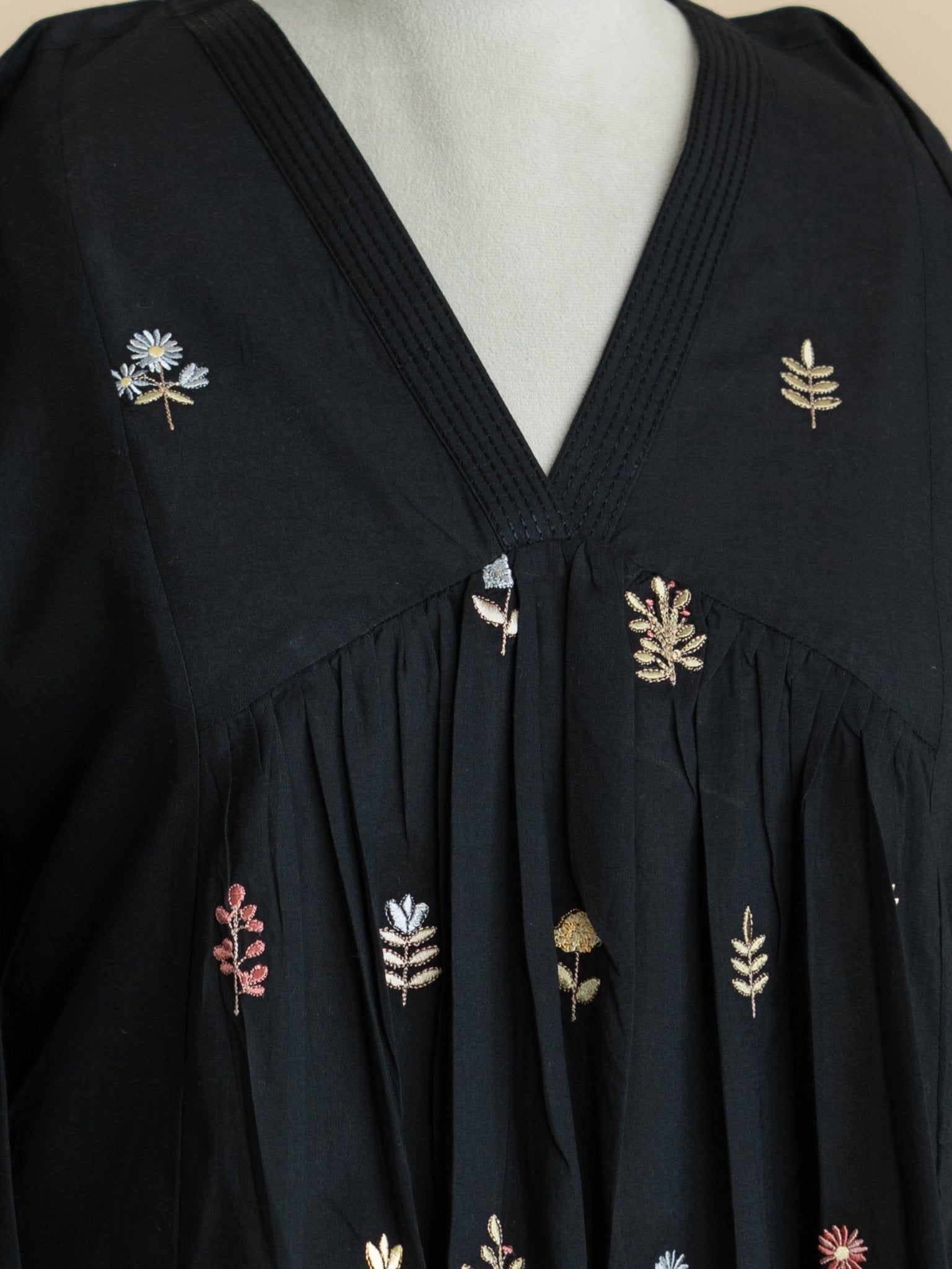 Mehza Cotton Embroidered A-Line Kurta - AINA