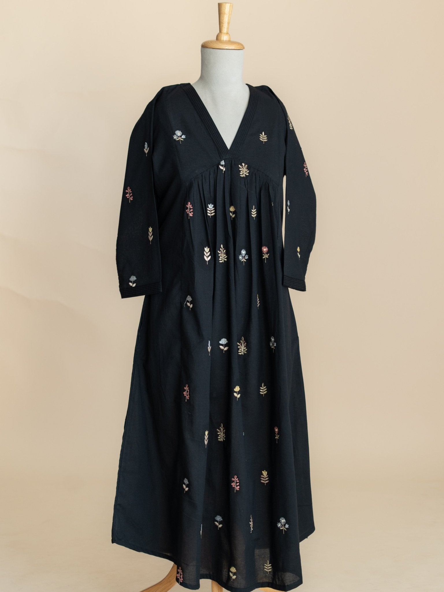 Mehza Cotton Embroidered A-Line Kurta - AINA