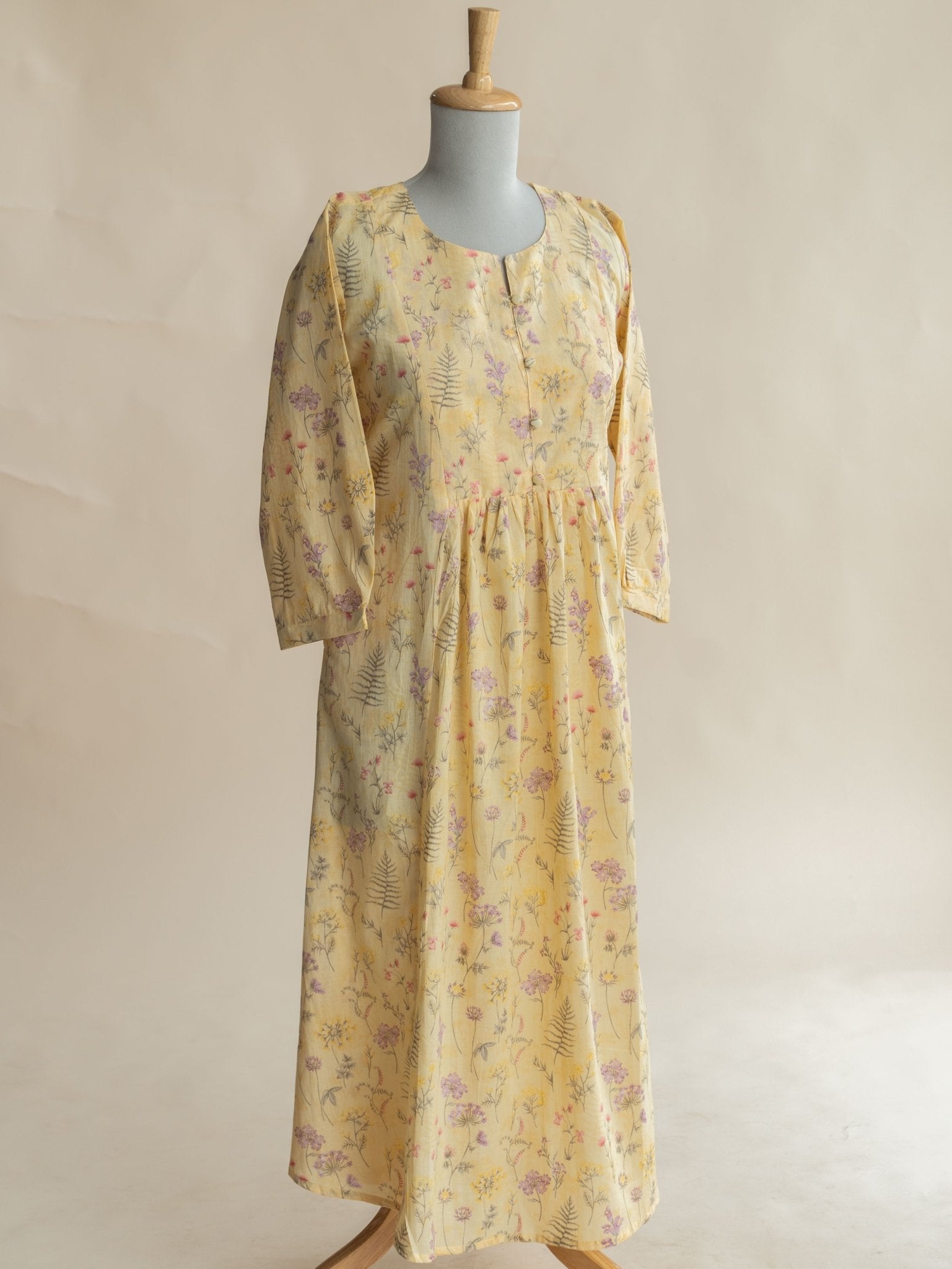 Mila Cotton Printed A - Line Kurta - AINA