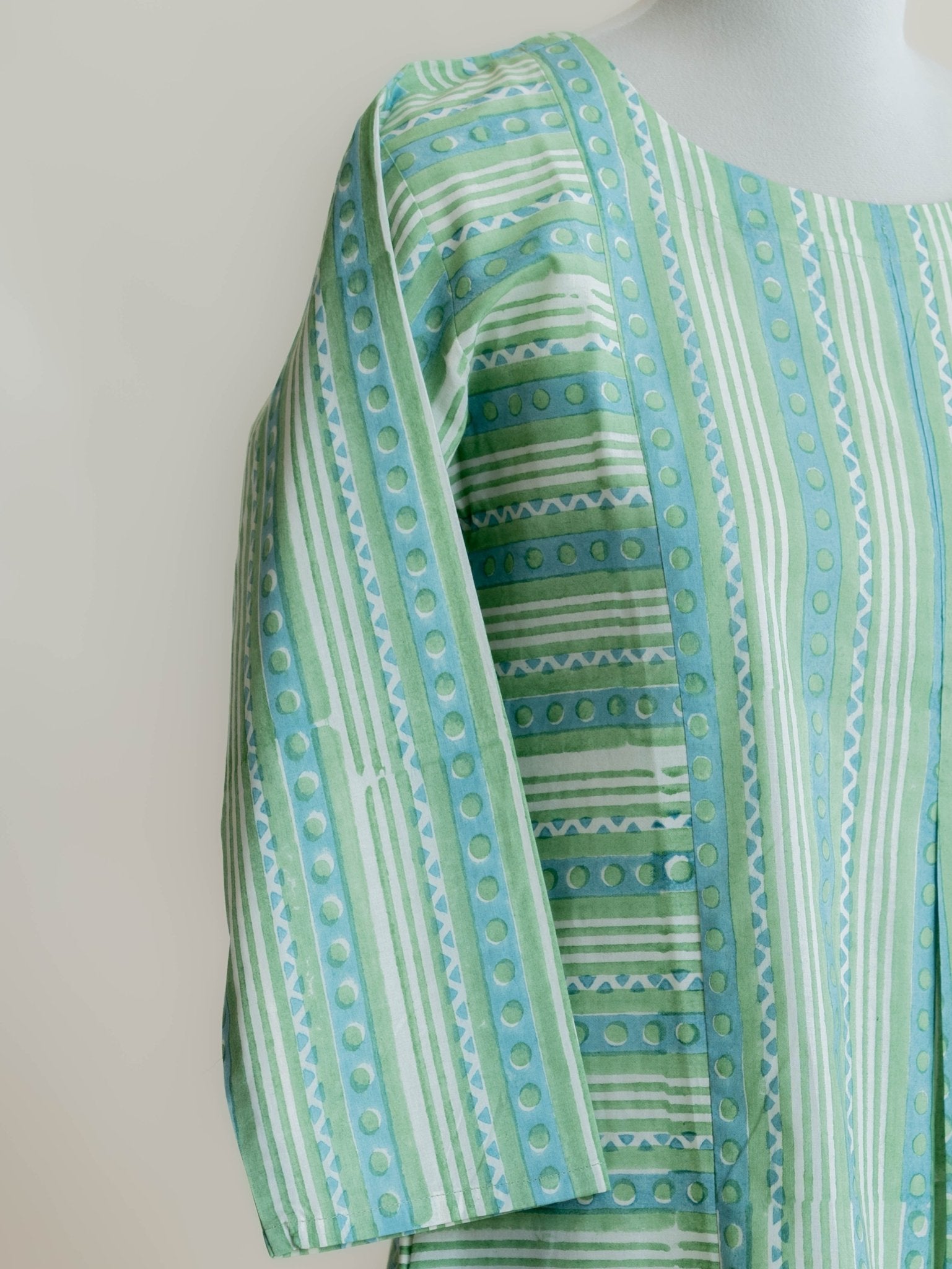Minha Cotton Block Printed Straight Kurta - AINA